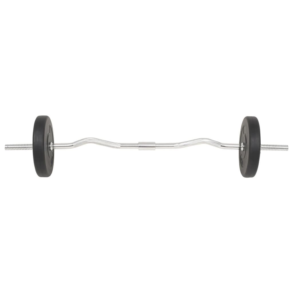 VidaXL 30kg Barbell and Dumbbell Set for Home Gym - Strength Training Equipment for Weightlifting, CrossFit & Fitness Workouts