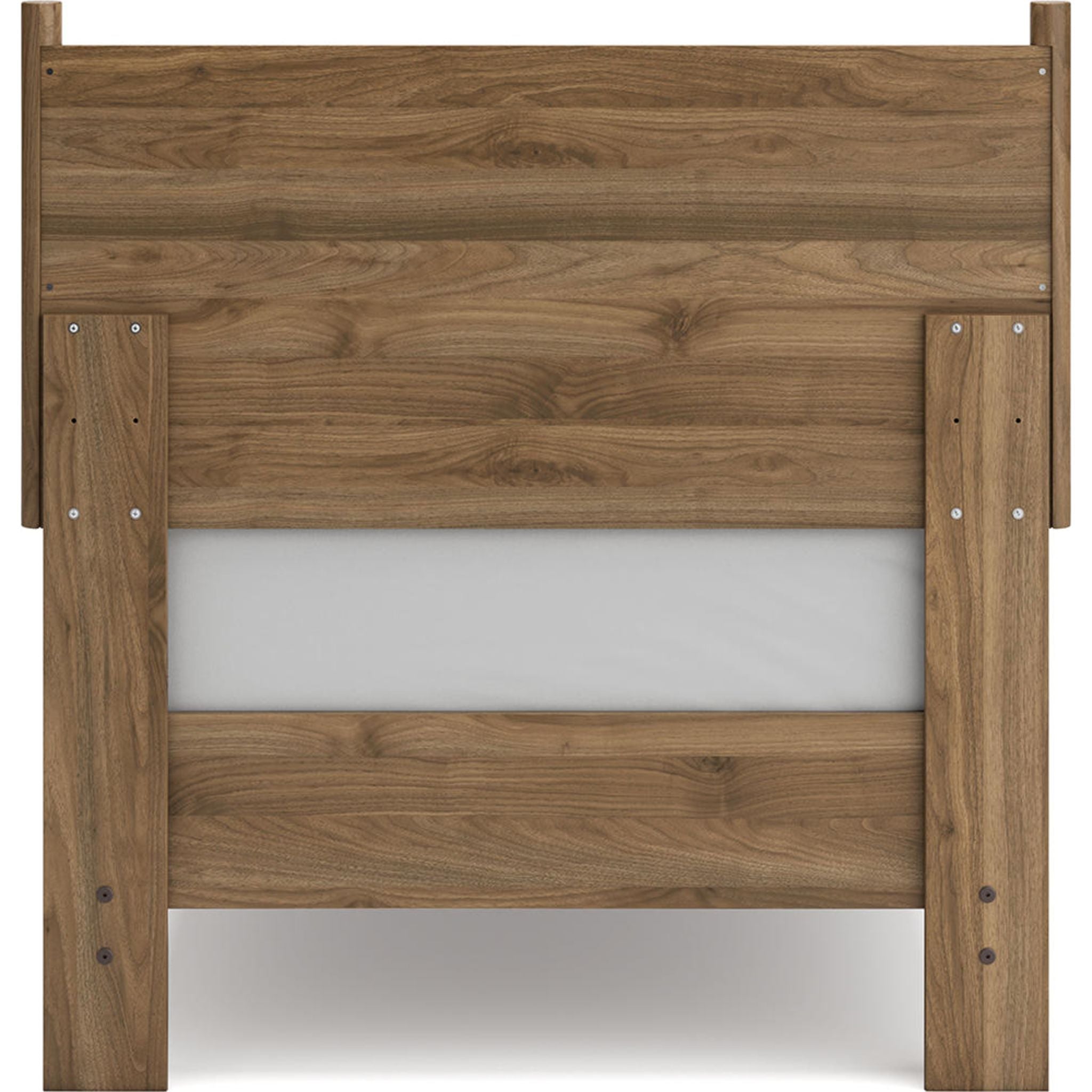 Aprilyn Twin Panel Bed in Honey Finish - Modern Wooden Twin Size Bed Frame for Kids & Teens - Perfect for Bedrooms, Dorms, and Guest Rooms
