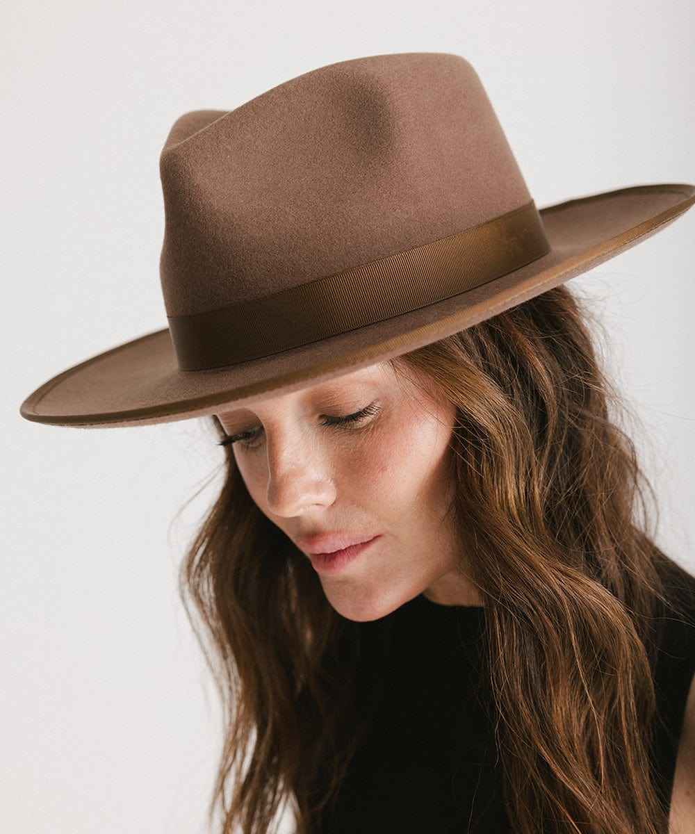 Monroe Rancher Fedora Hat for Men & Women - Western Style Cowboy Hat with Wide Brim - Perfect for Outdoor, Rodeo, and Country Music Events