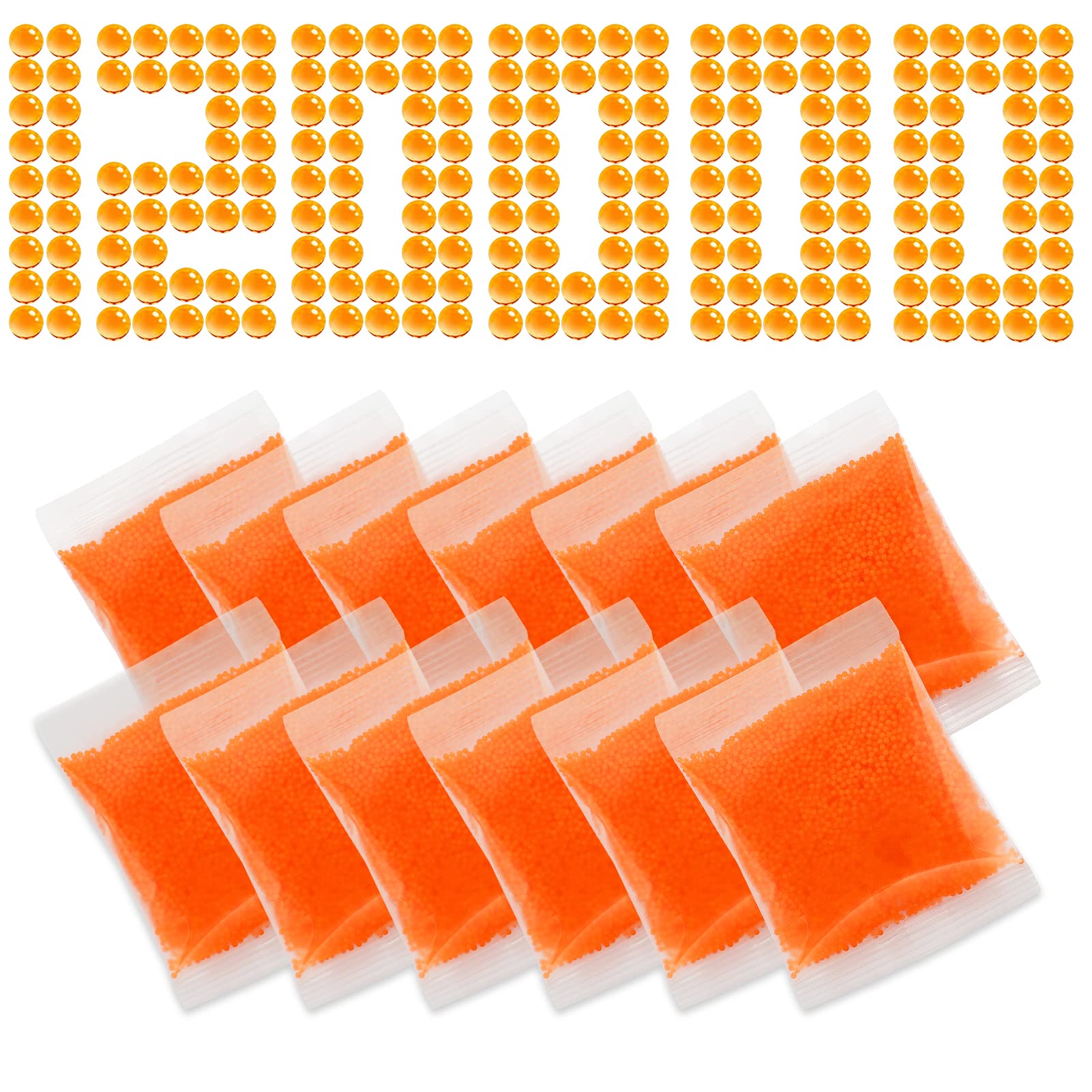 Premium 7-8mm Water Gel Balls - 12 Pack (10,000 Rounds) | Biodegradable Gel Blaster Ammo for Splatter Ball Guns | Perfect for Outdoor Battles, Team Games & Tactical Training