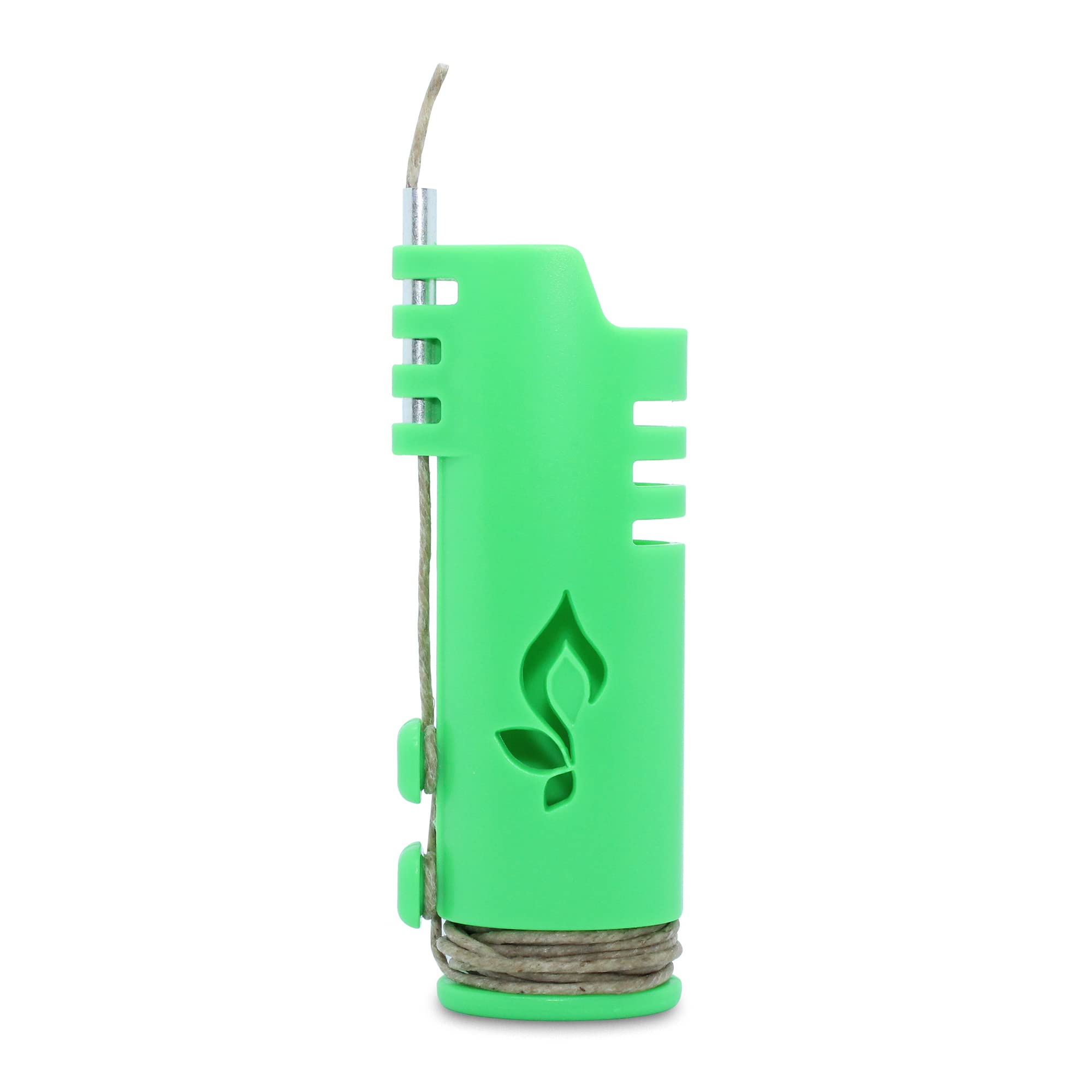 Organic Hemp Wick Lighter Wrapper - 5FT Beeline Hemp Wick for Slow Burning & Clean Flame | Perfect for Candles, Smoking, Camping & Outdoor Use (Lime Green)