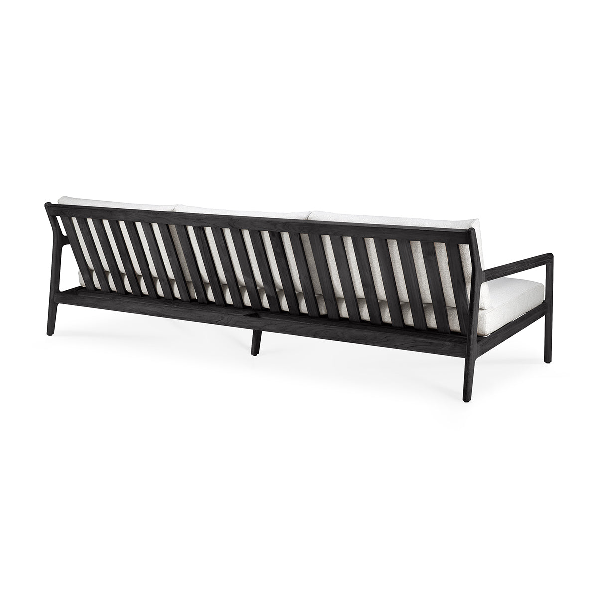Outdoor 4-Seater Sofa with Jack Fabric in Teak Black & Off White - Perfect for Patio, Garden, and Poolside Relaxation