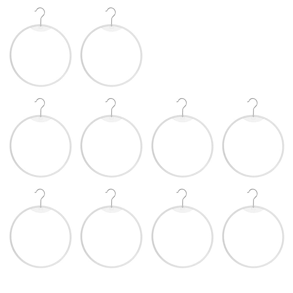 10Pcs Underwear Display Ring Hanger - Bikini & Swimwear Drying Holder, Lingerie Hoop Hanger, Round Clothes Rack for Scarf & Closet Organization - Perfect for Laundry Room, Bathroom & Retail Store Display