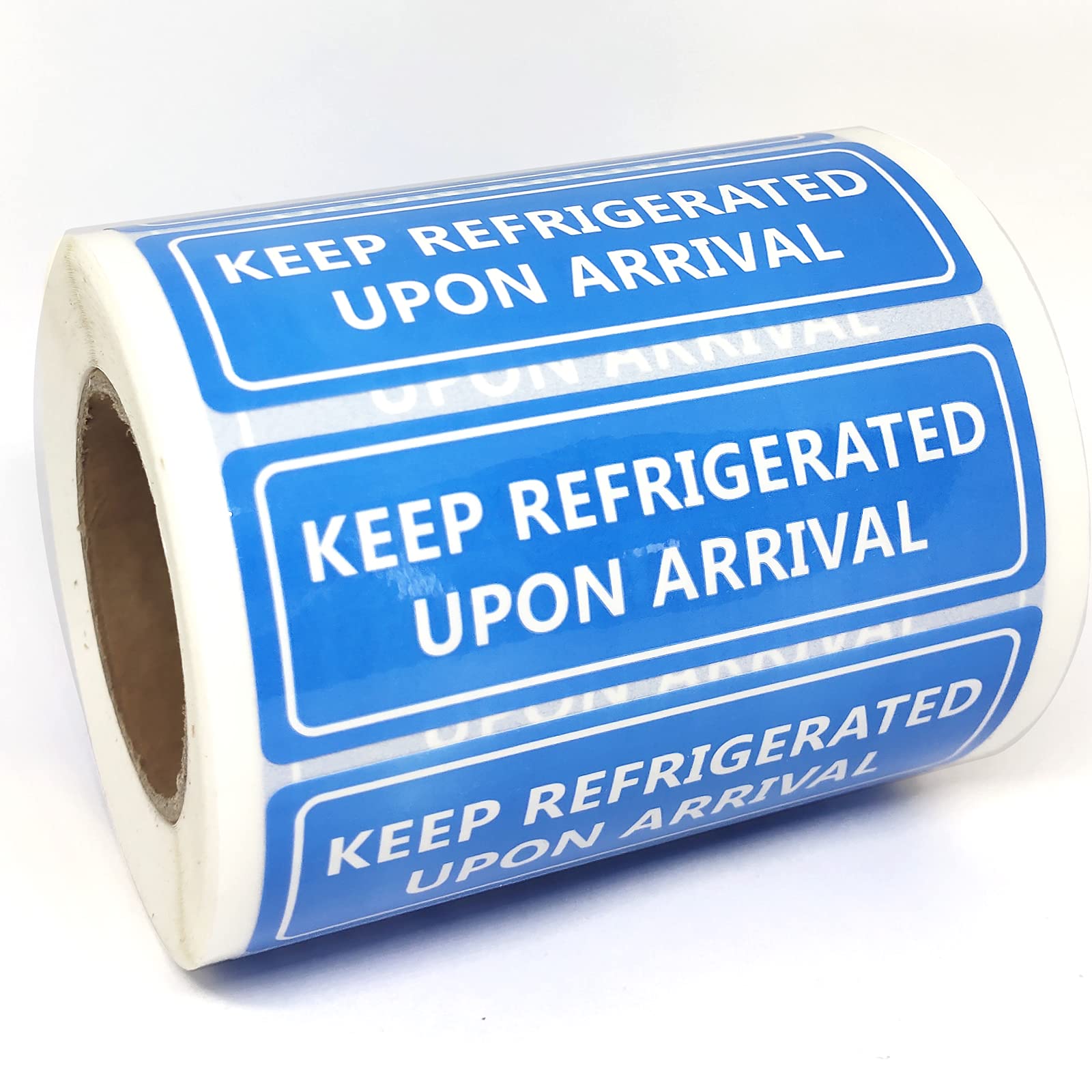 500 Pcs Per Roll 1x3 Inch Keep Refrigerated/Frozen Stickers for Shipping Packages - Perfect for Food Delivery, Meal Prep & Cold Storage Organization