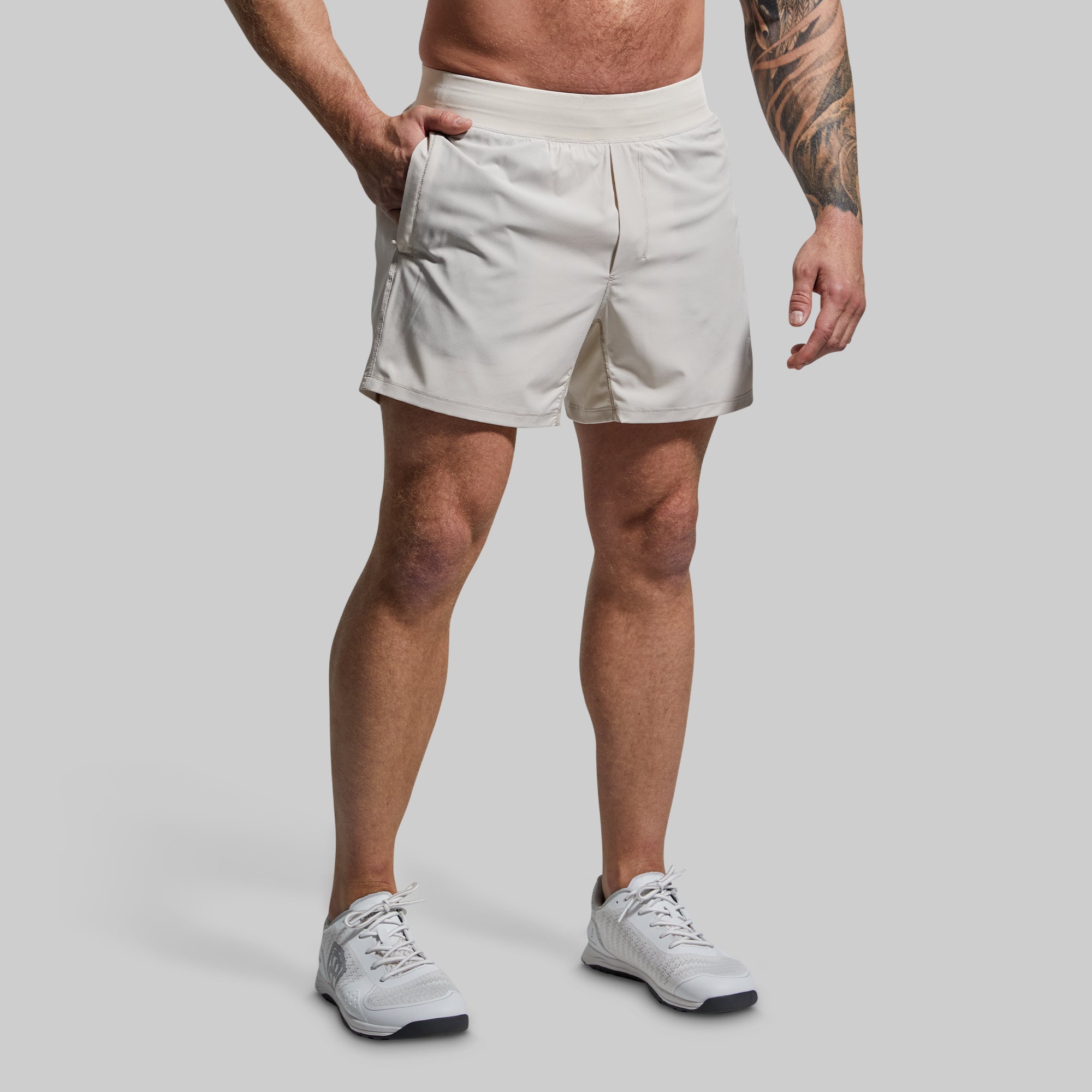 Versatile Compression Shorts for Men & Women - 5-Pack (Sand) - Perfect for Running, Gym Workouts & Active Lifestyle