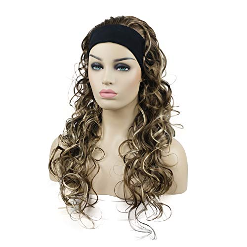 Extra Long Curly Headband Wig for Women - Soft & Natural Looking Synthetic Hair - Perfect for Cosplay, Costume Parties & Daily Fashion