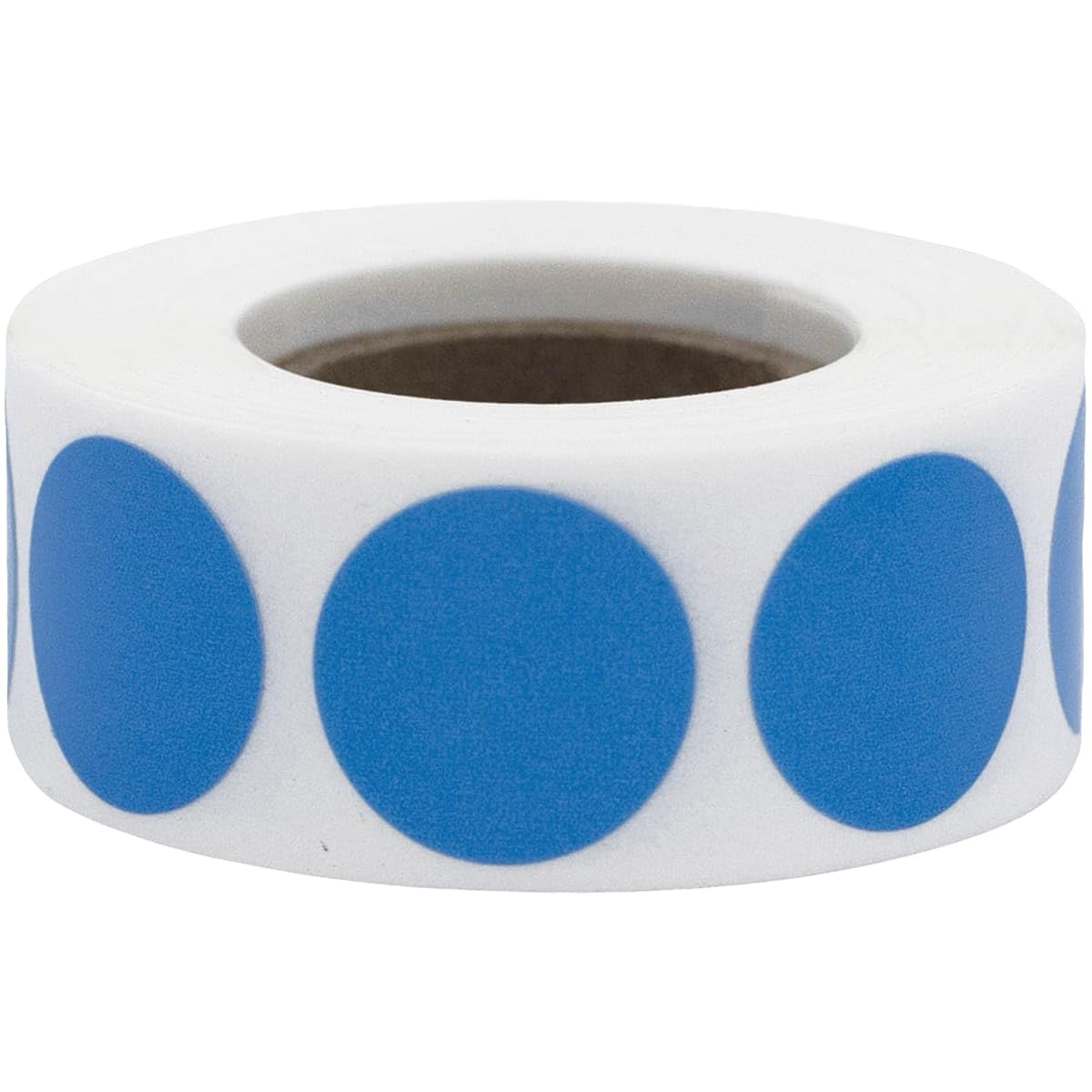 Light Blue Semi-Gloss Round Stickers 3/4 Inch - 500 Labels per Roll for Color Coding, Inventory & Organization | Perfect for Office Supplies, School Projects & Home Organization