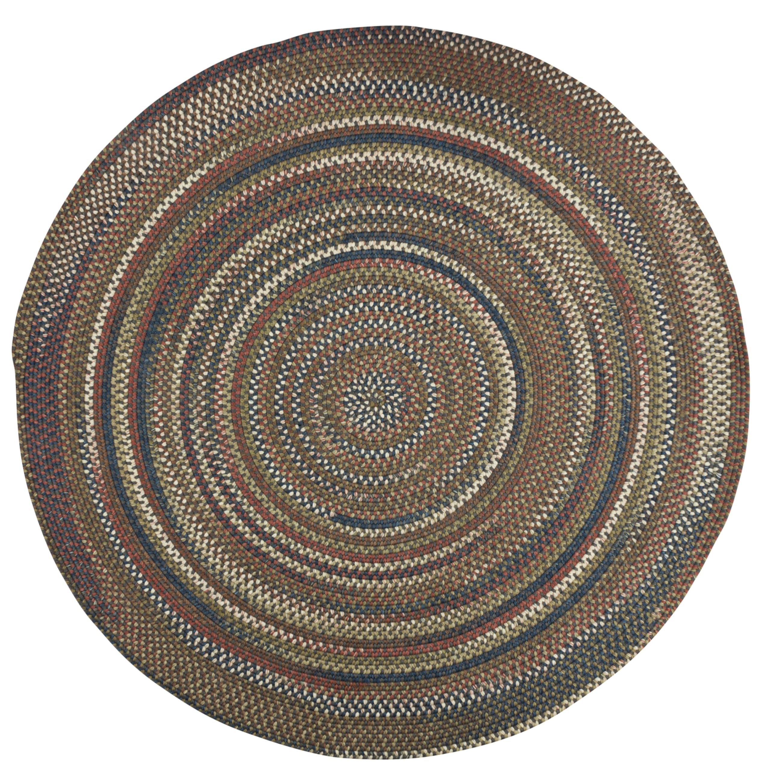 Premium 8' x 8' Round Gray Cedar Cove Area Rug - Soft Indoor/Outdoor Carpet for Living Room, Bedroom, or Patio Decor