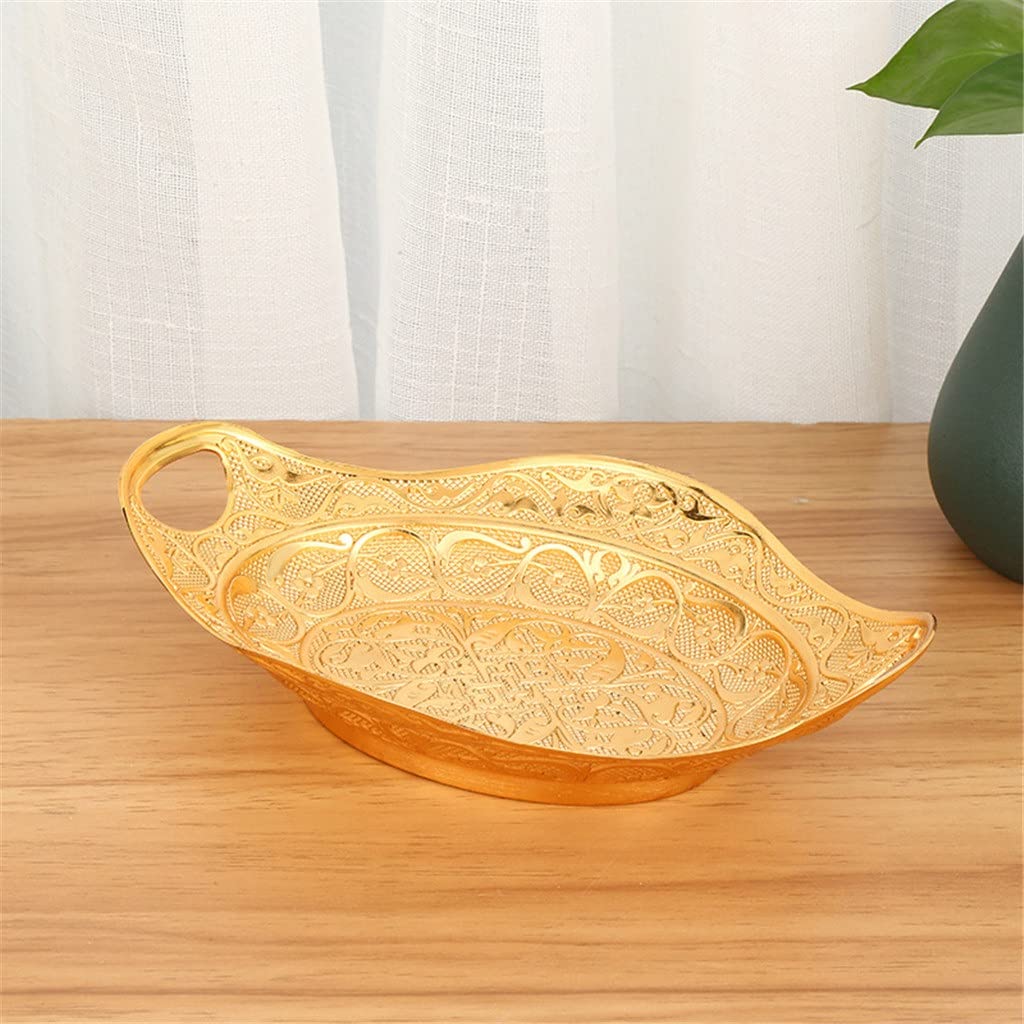 Nordic Snack Candy Plate - Minimalist Gold Tray for Living Room & Dining Table Decor | Creative Home Storage Solution | Perfect for Party Serving, Coffee Table Display and Gift Presentation (Color: B, One Size)