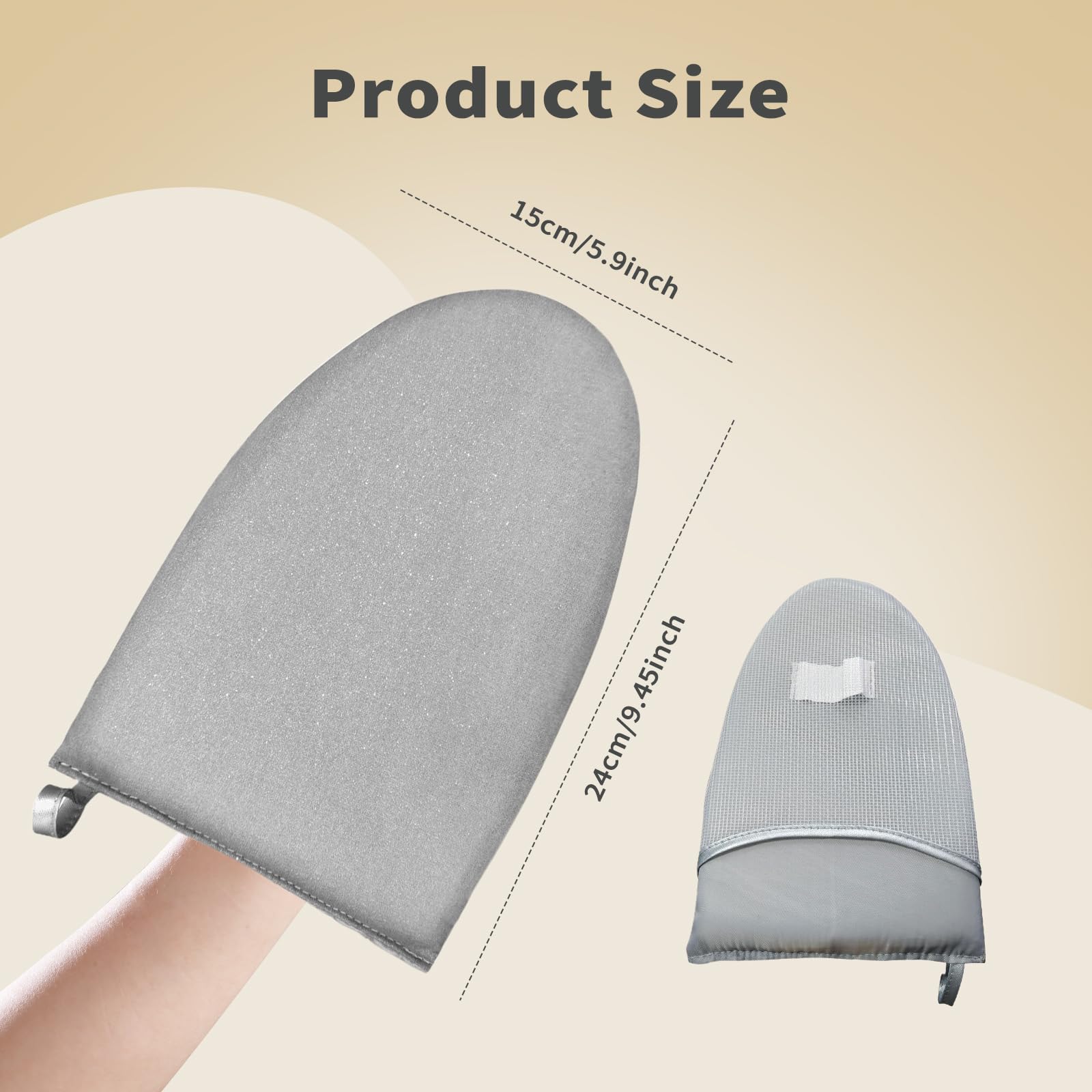 Garment Steamer Ironing Gloves - Heat Resistant Anti-Steam Gloves with Finger Loops for Clothes Steaming | Perfect for Home Laundry, Travel & Professional Garment Care
