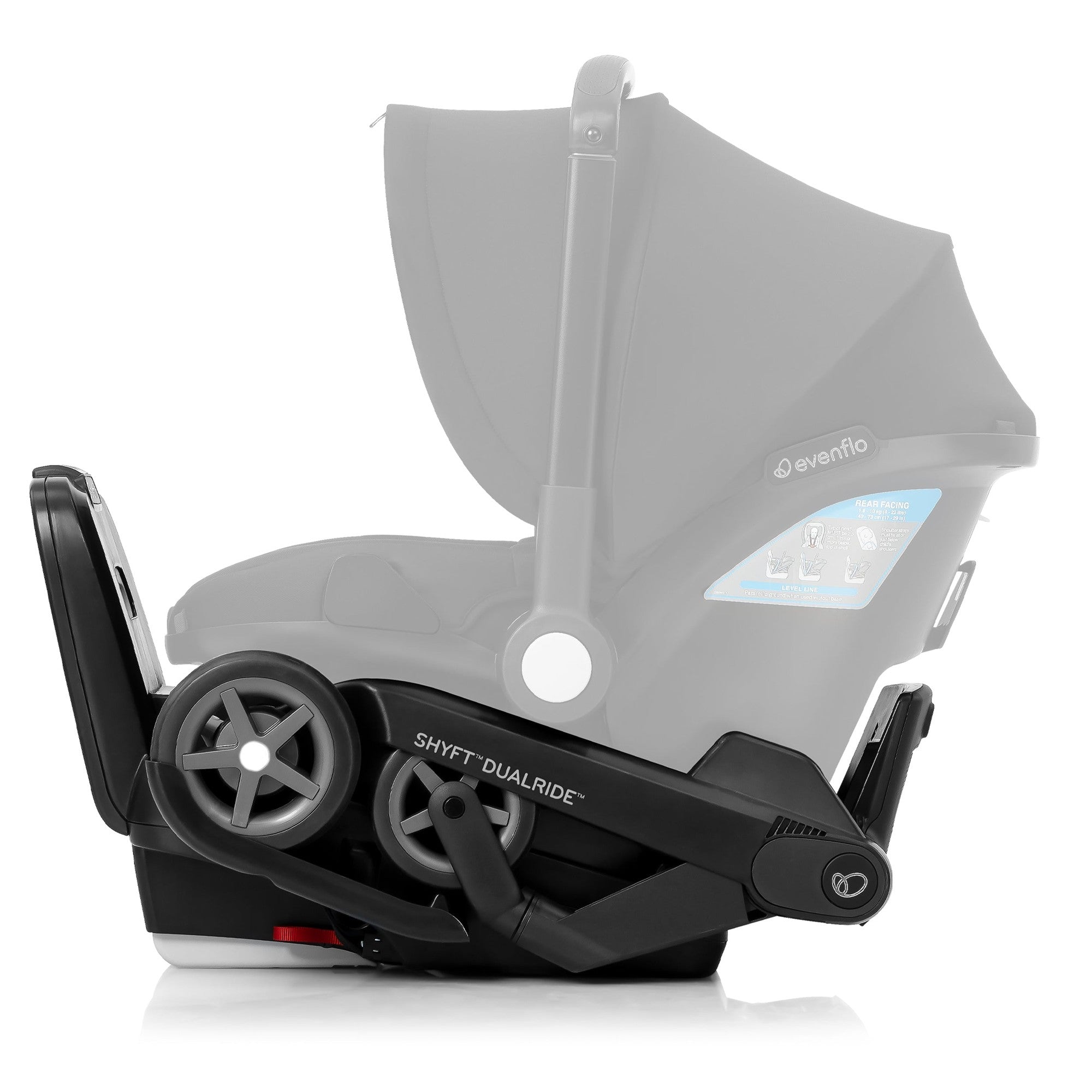 Evenflo Shyft Dual Ride Travel System - Lightweight Stroller & Infant Car Seat Combo for Safe & Convenient Travel - Perfect for Newborns, Toddlers, and On-the-Go Families