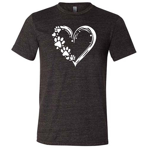 Heart With Paws Print Unisex T-Shirt - Comfortable Cotton Tee for Pet Lovers, Casual Wear & Animal Shelter Support