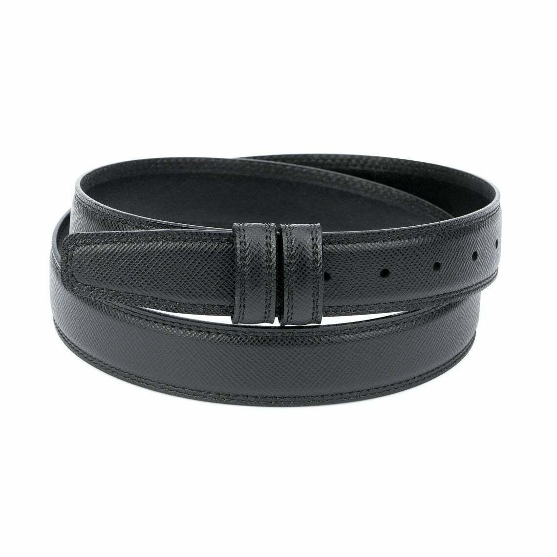 Genuine Saffiano Leather Replacement Belt Strap for Ferragamo - 35mm Men's Dress Belt - Perfect for Office, Business Attire & Formal Occasions