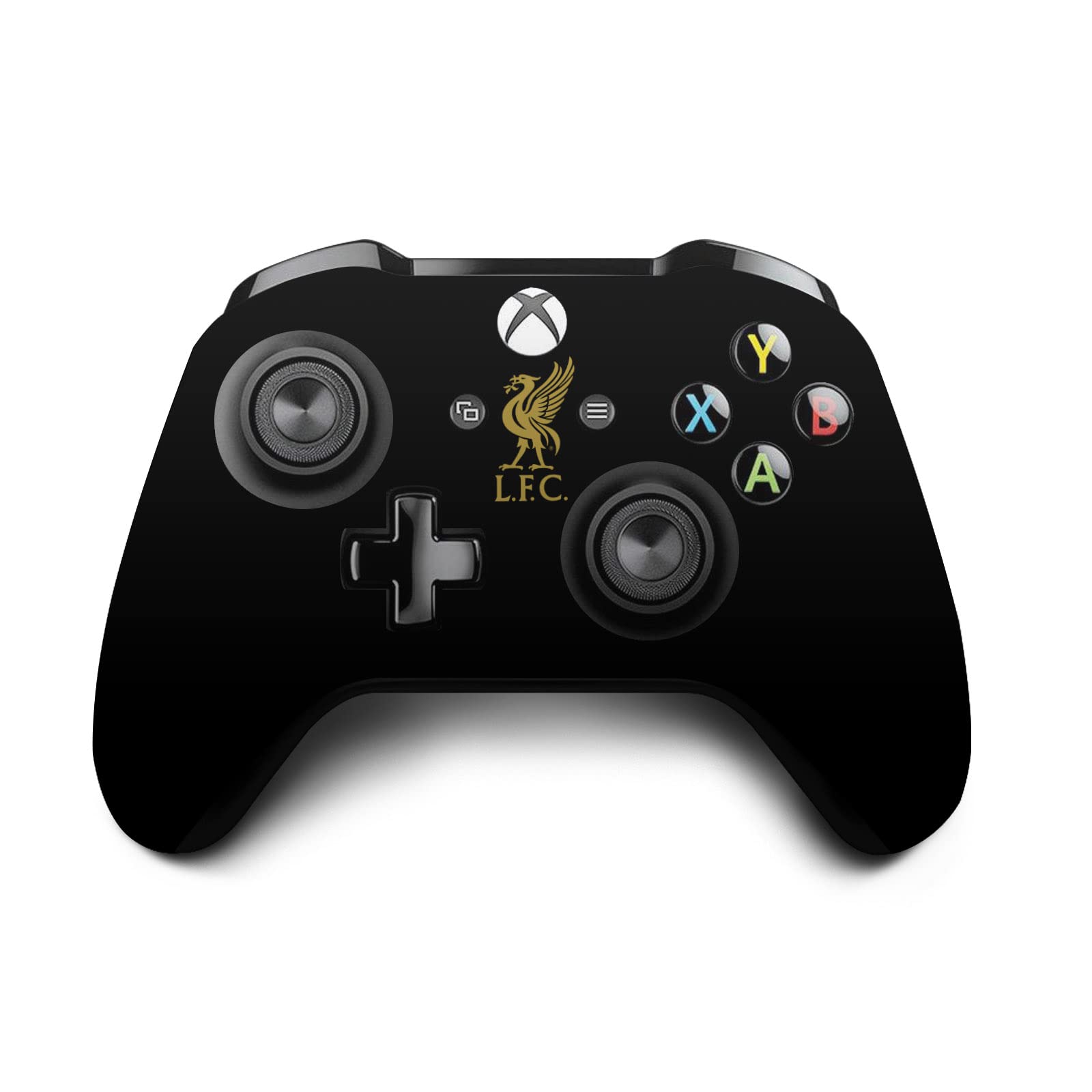 Official Liverpool FC Liver Bird Gold on Black Art Vinyl Gaming Skin Sticker Compatible with Xbox One S/X Controller - Perfect for Liverpool Fans & Gamers, Great Gift for Football Enthusiasts