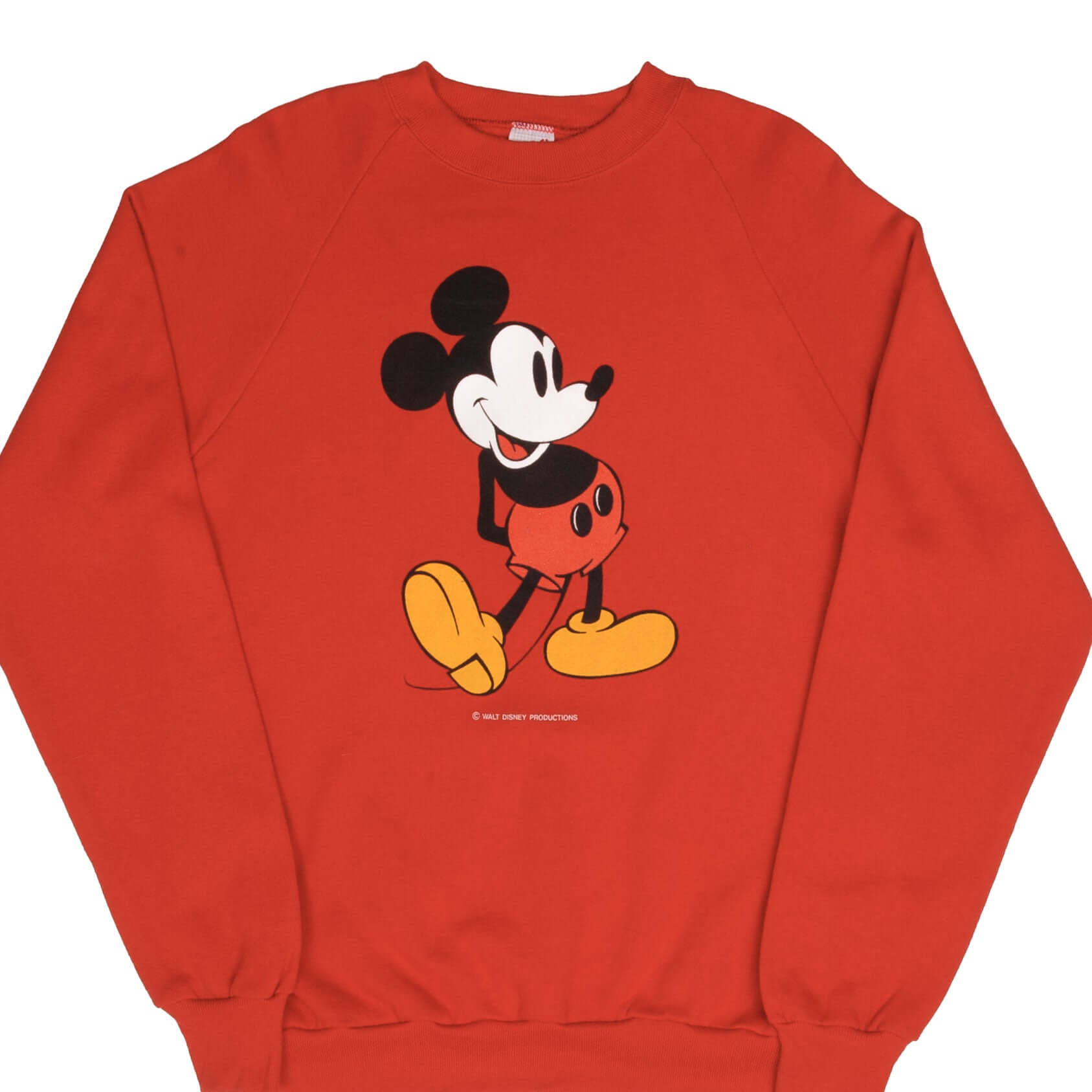 Vintage Disney Mickey Mouse Red Sweatshirt - Size Large - Made in USA - 1980s Retro Style - Perfect for Disney Fans, Collectors & Casual Wear