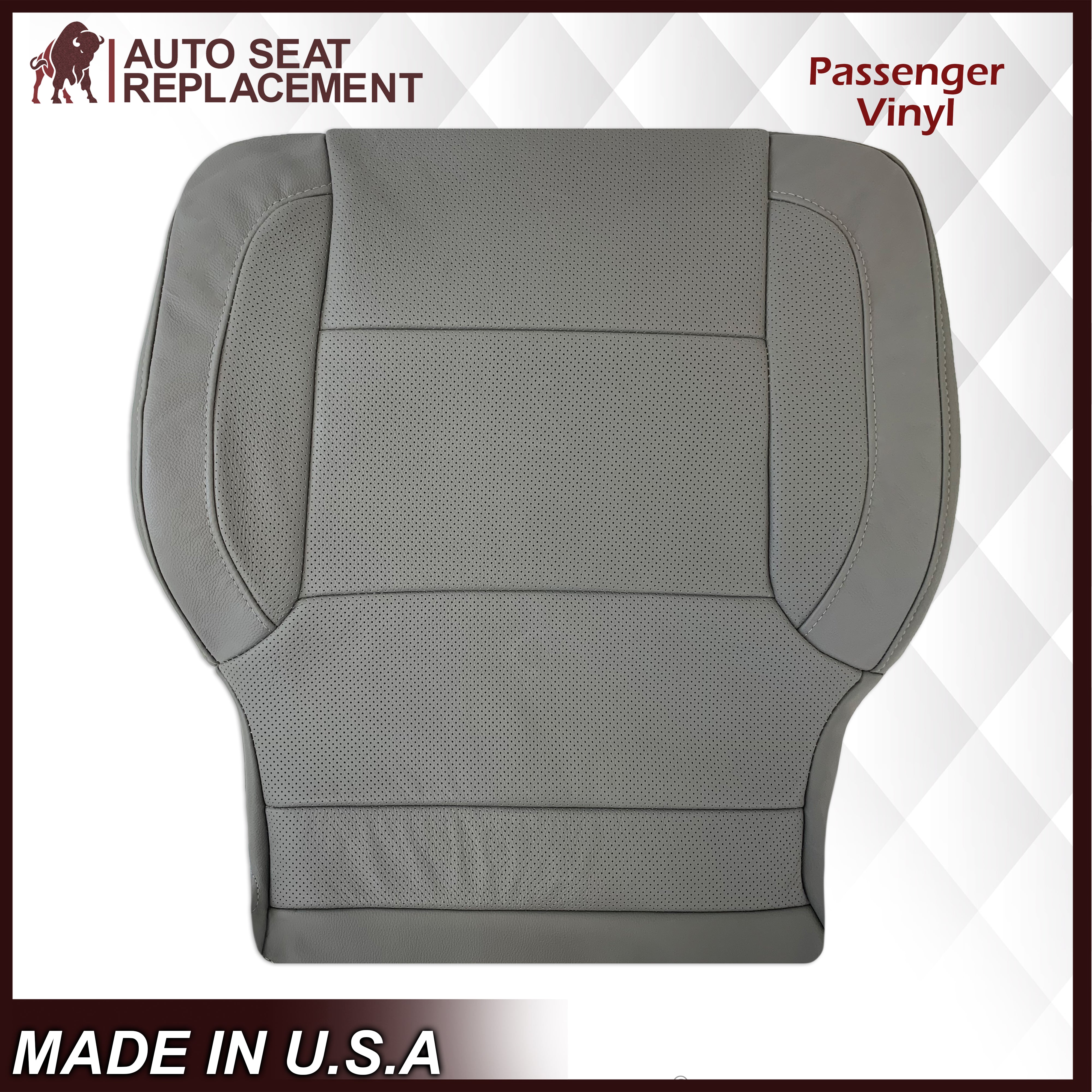 2014-2019 Chevy Silverado Tahoe Suburban & GMC Yukon Perforated Leather Seat Covers - Black, Gray or Tan - Premium Replacement Seat Covers for Comfort & Style - Perfect for Road Trips, Daily Commute & Truck Enthusiasts