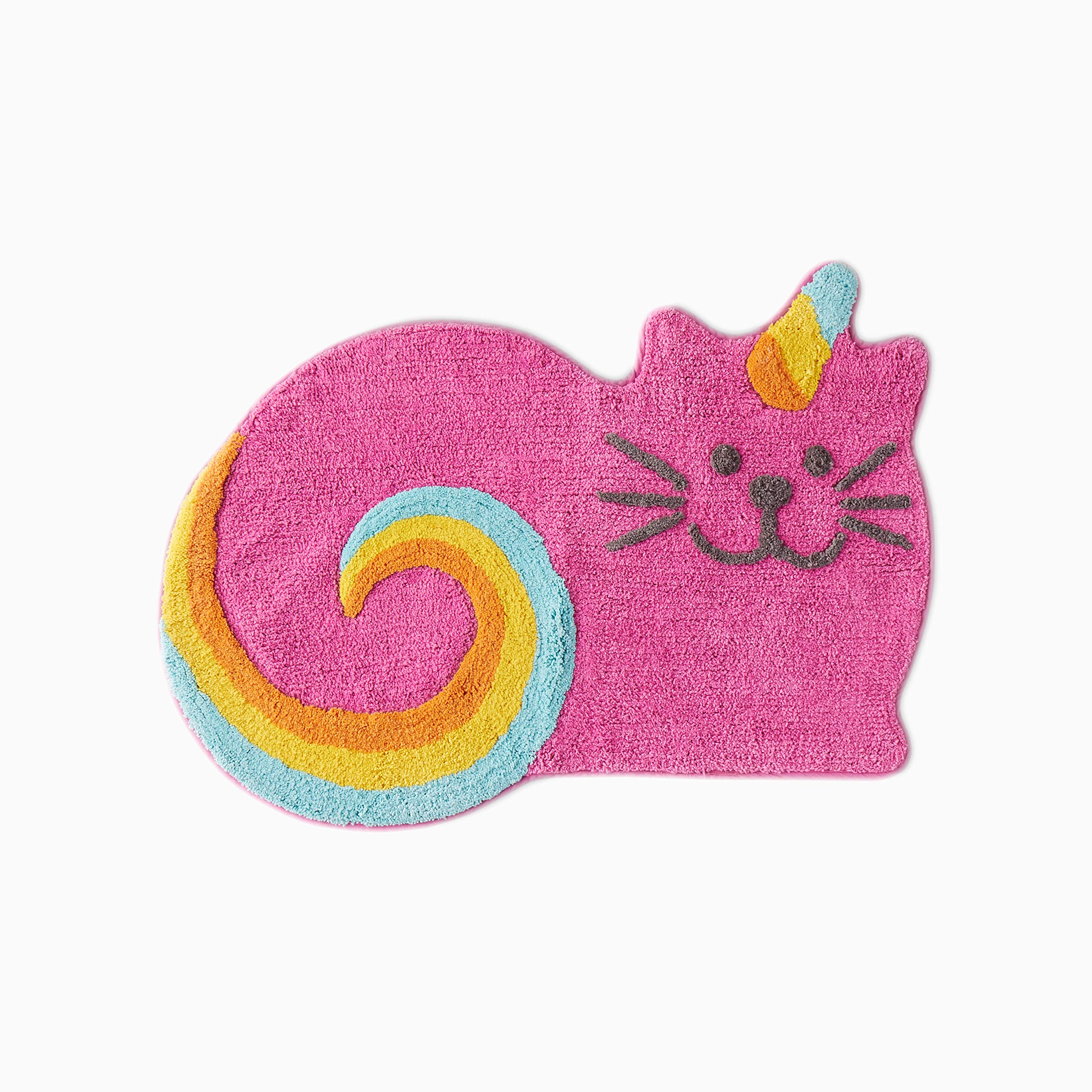 SKL Home Meowgic Cat Themed Area Rug - Soft Non-Slip Pet Friendly Floor Mat for Living Room, Bedroom, Nursery - Playful Multi-Color Design for Cat Lovers Home Decor