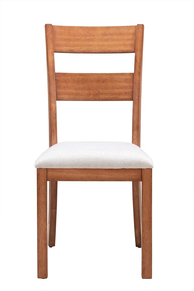 Abbyson Living Modern Dining Room Chairs Set of 4 with Cushions - Walnut Finish, Comfortable Upholstered Seats for Kitchen, Dining Room & Home Decor