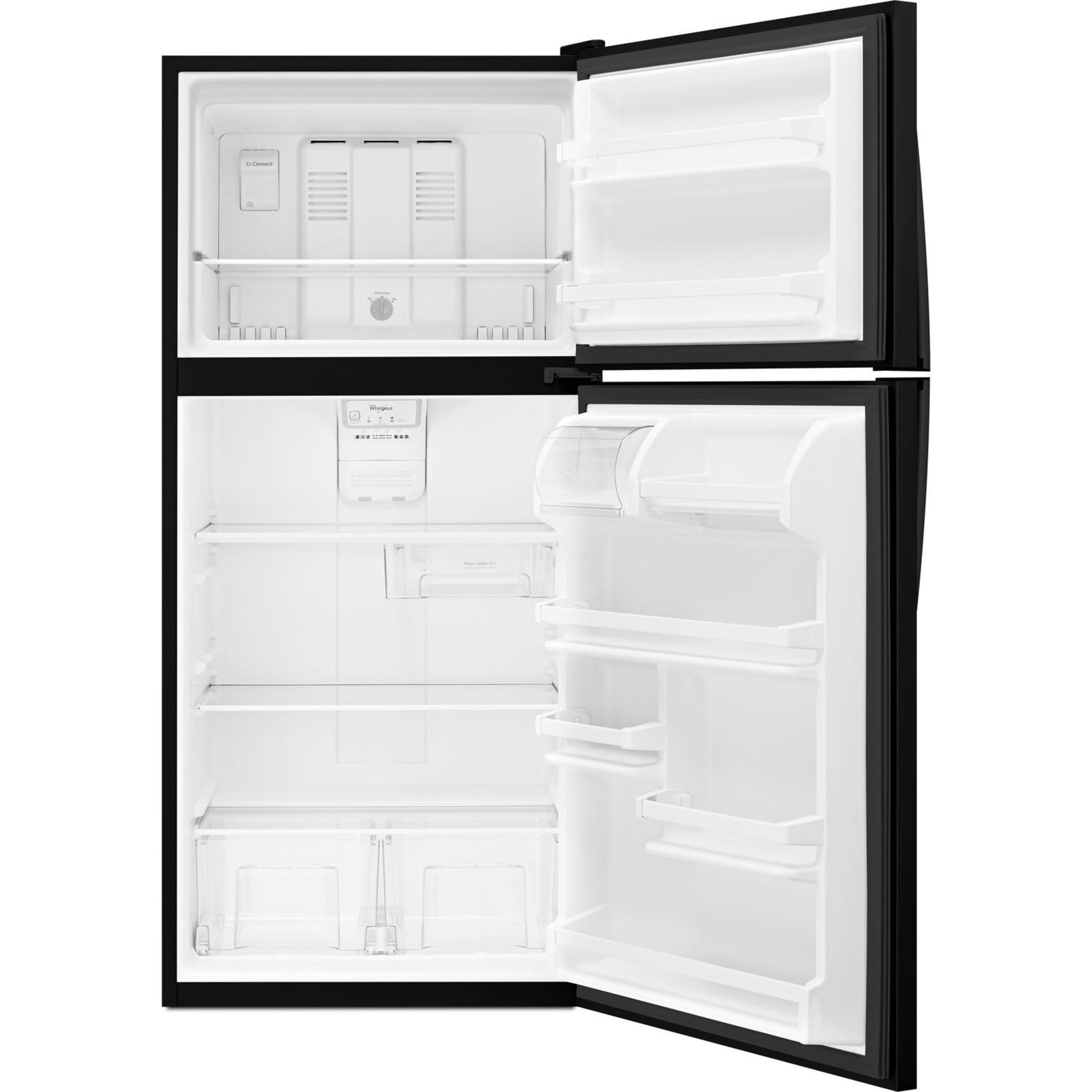 Whirlpool WRT318FZDB 18 Cu. Ft. Top Freezer Refrigerator - Energy Star Certified, Black Stainless Steel | Perfect for Kitchen, Apartment, Dorm & Office Use