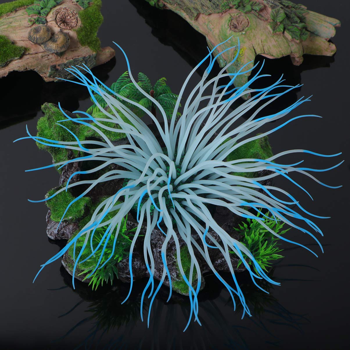 POPETPOP Artificial Aquarium Plants - Plastic Coral Decor, Water Grass, Sea Anemone & Urchin Ornaments for Saltwater & Freshwater Fish Tanks - Perfect for Home, Office Aquarium Decoration & Marine Habitat Enhancement