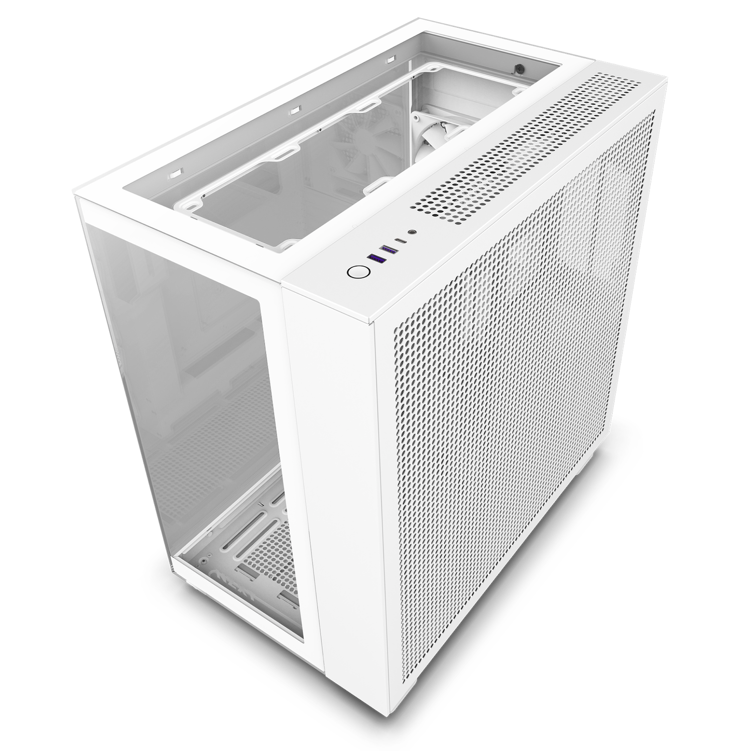NZXT H9 Elite ATX Mid Tower PC Case - White Tempered Glass Panel, High Airflow Design for Gaming & Workstation Builds - Perfect for RGB Lighting Setups & Custom Water Cooling Systems