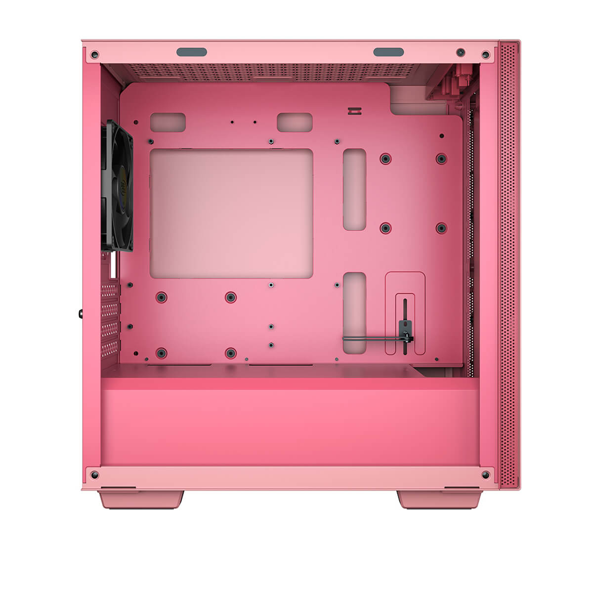 Deepcool MACUBE 110 mATX Mid Tower Computer Case - Tempered Glass Side Panel, Pink | Compact Gaming PC Build, Home Office Setup, Streaming Rig
