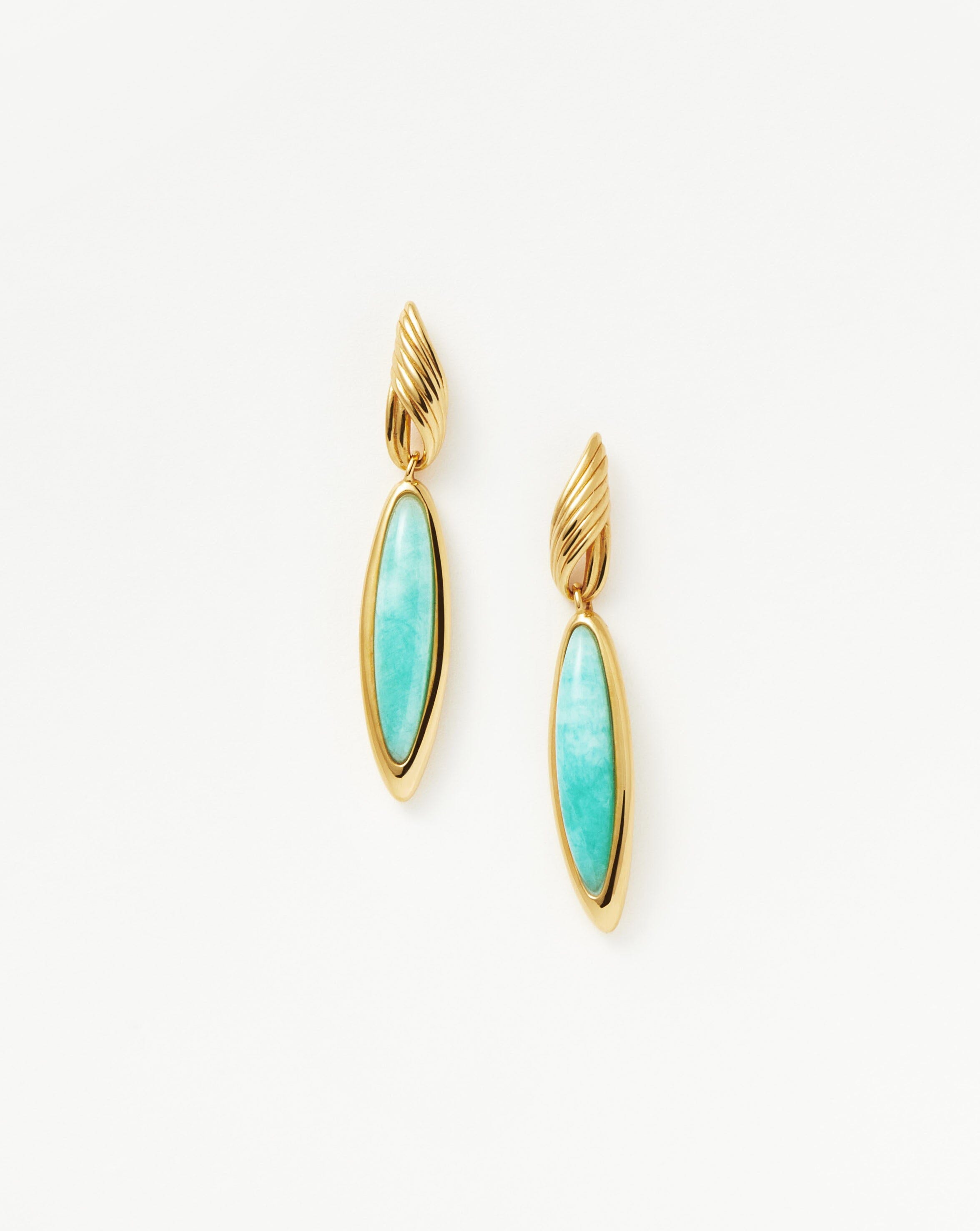 Wavy Ridge Gemstone Double Drop Earrings for Women | Elegant Dangling Jewelry for Party, Wedding & Evening Wear | Handmade Boho Chic Accessories