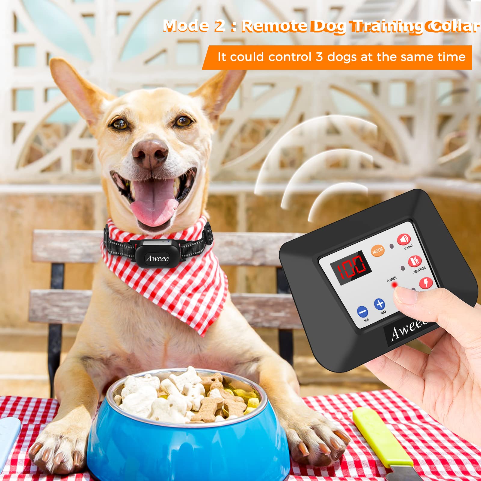 2024 Wireless Dog Fence System with Remote - Electric Pet Containment & Training Collar for Large/Medium Dogs (2 Dogs) | Adjustable Boundary Range | Perfect for Backyard, Farm & Outdoor Dog Training