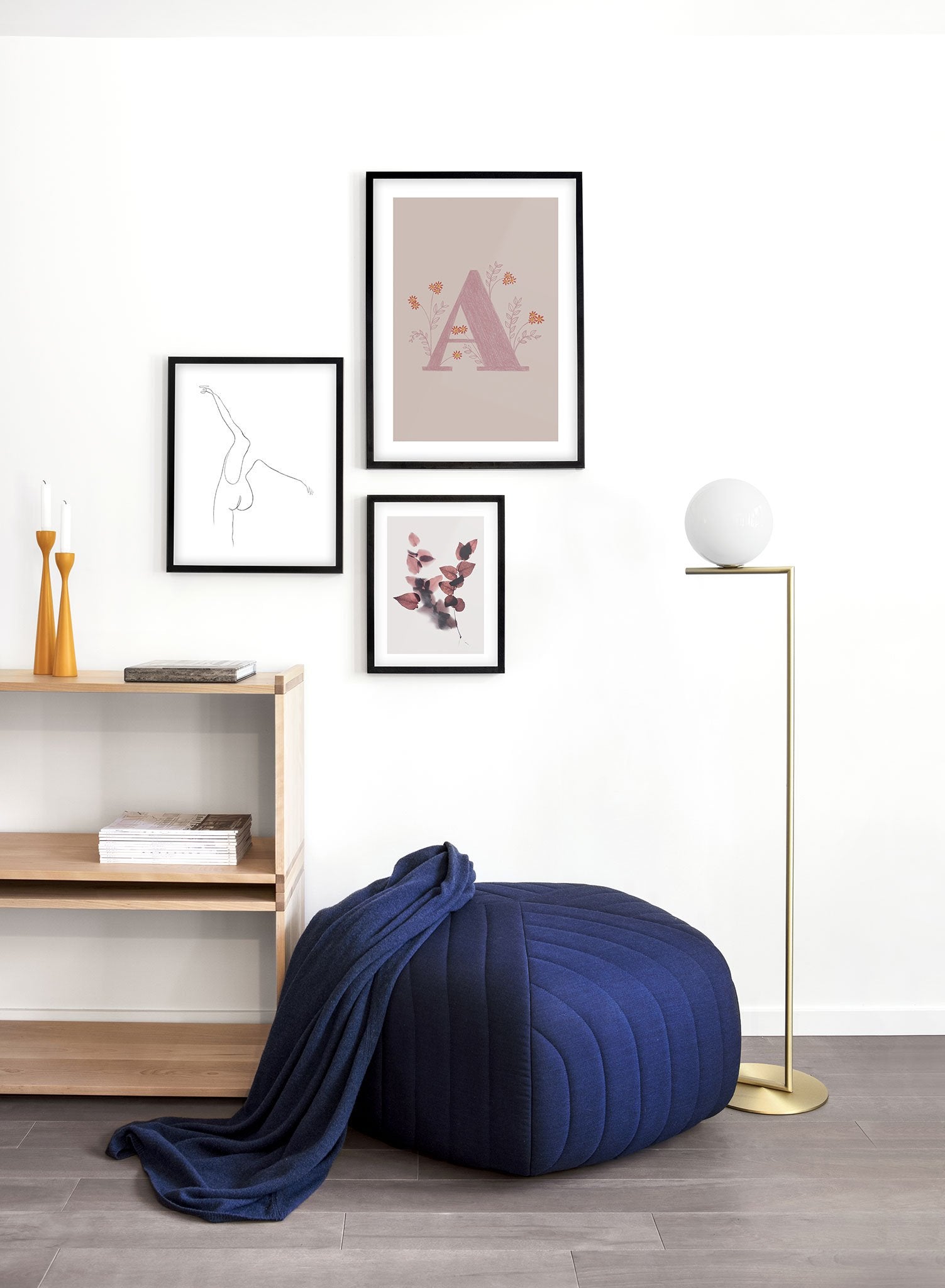 Leaves in Merlot Wall Art Poster - Elegant Wine-Themed Home Decor for Living Room, Bedroom & Office
