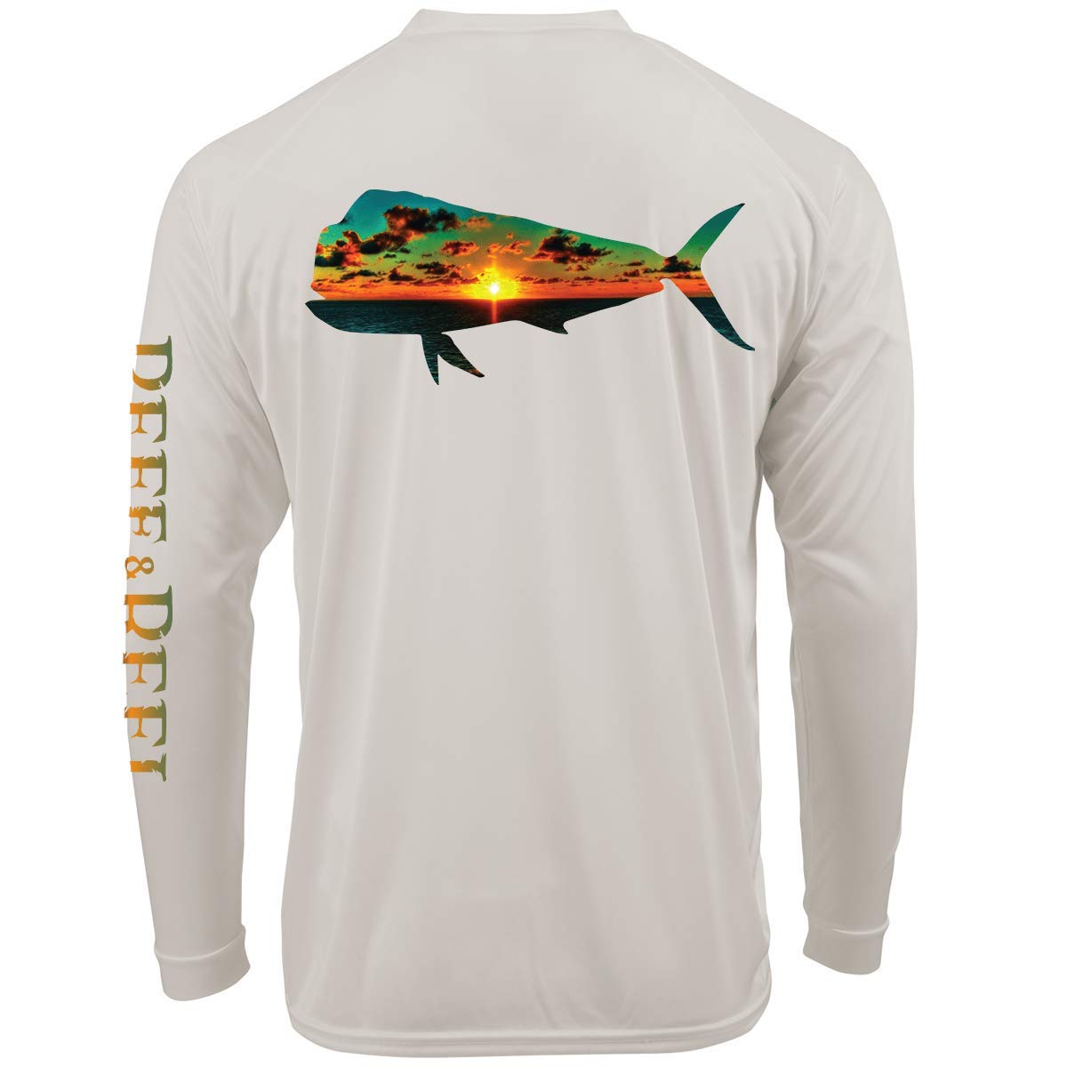 Reef & Reel Mahi Long Sleeve Performance Fishing Shirt - Moisture Wicking UPF 50+ Sun Protection for Men - Ideal for Saltwater Fishing, Boating & Outdoor Adventures