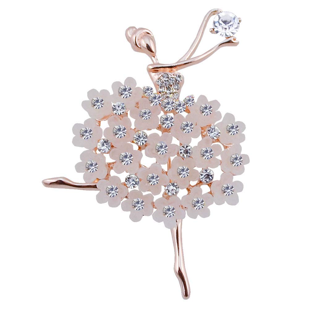 Resin Trendy Ballet Dancer Brooch - Elegant Alloy Women's Brooch Pin for Banquet, Wedding, Party & Formal Occasions