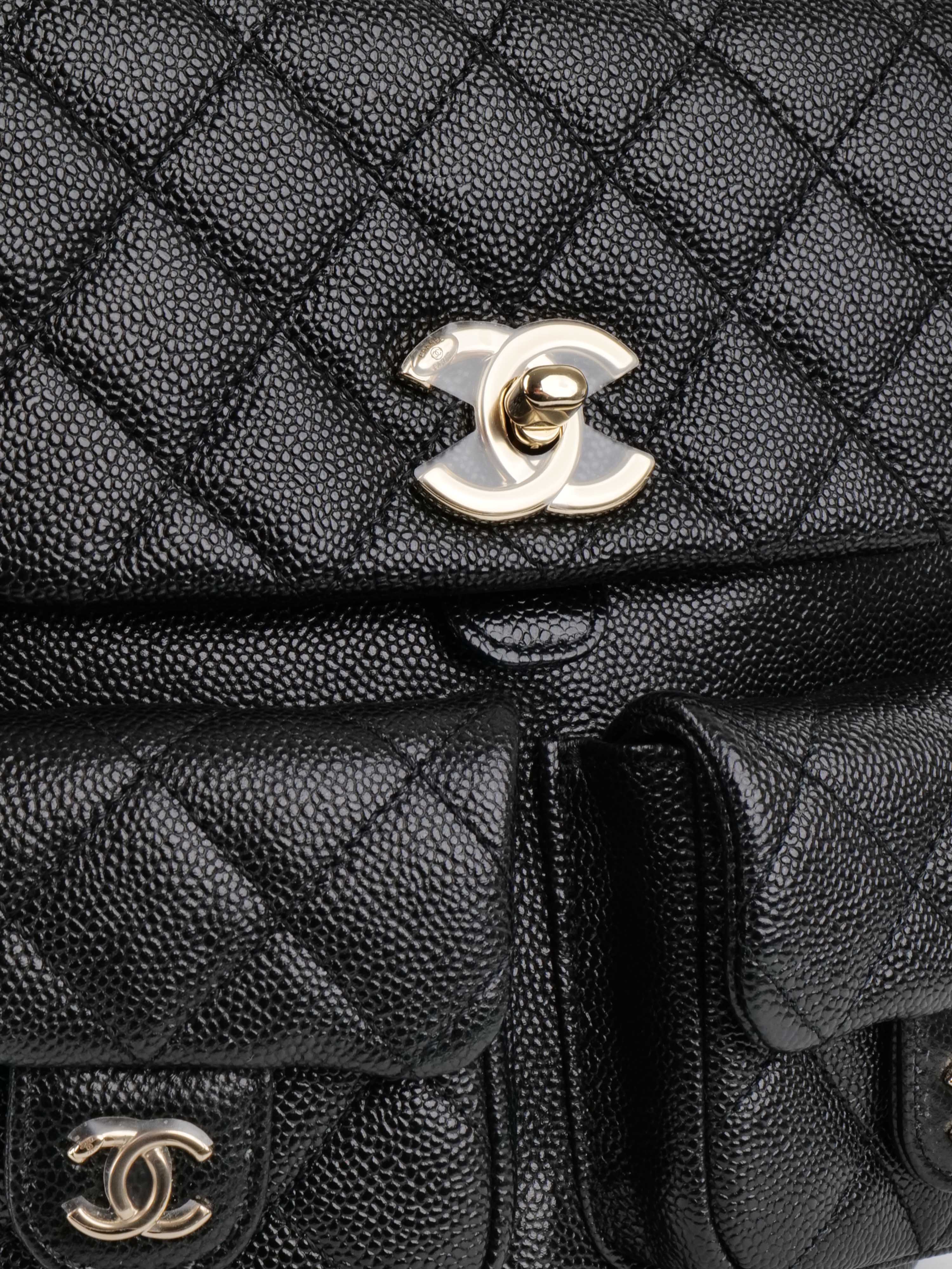 Chanel Black Caviar Leather Backpack for Women | Luxury Designer Handbag for Travel, Work & Everyday Use