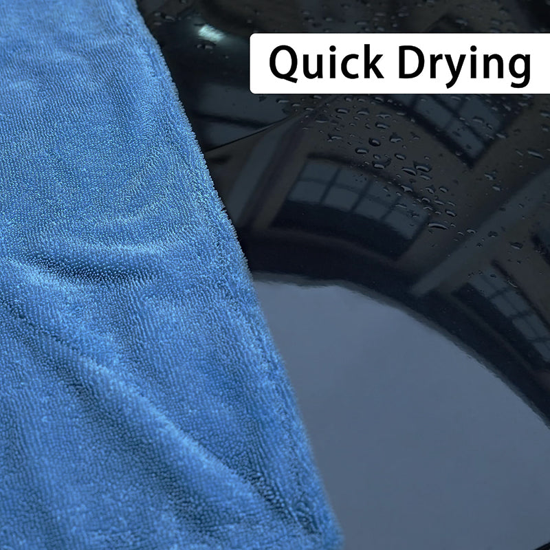 Twisted Loop Microfiber Drying Towel - 16x24 Inch Ultra Absorbent 1200 GSM Car Detailing Towel for Auto, Boat & Motorcycle Cleaning - Quick Dry & Scratch-Free