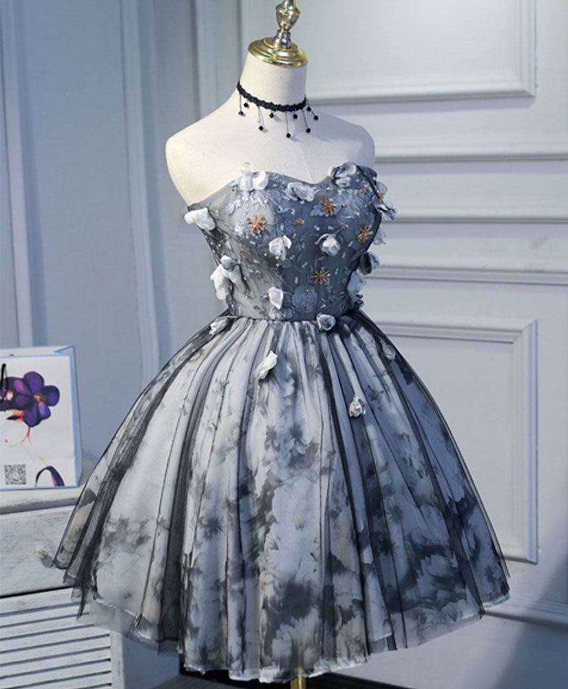 Elegant Black Lace Tulle Short Prom Dress - Sexy Homecoming Party Dress for Women - Perfect for Prom Night, Homecoming Dance & Special Occasions