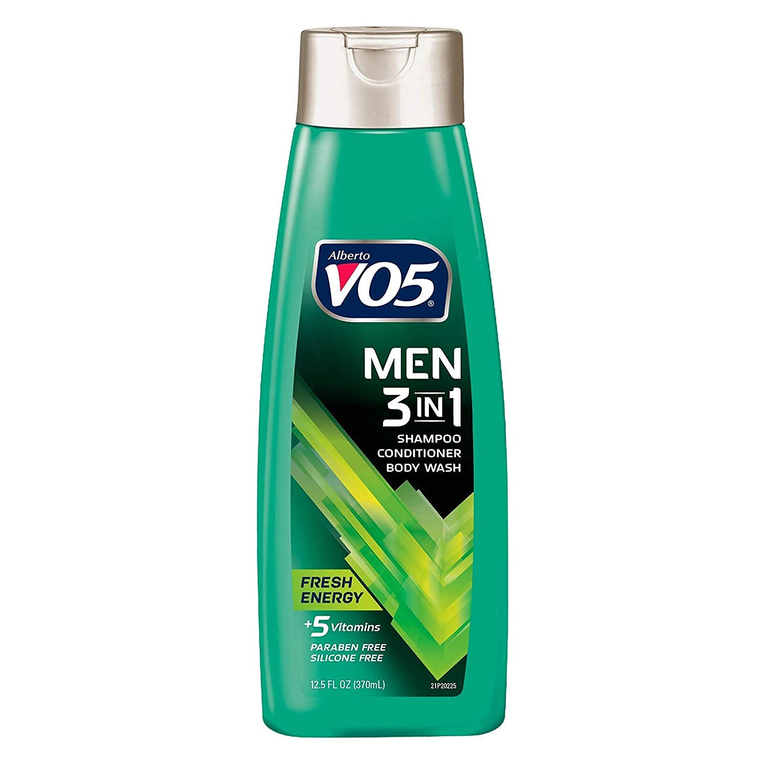 Alberto VO5 Men's 3-in-1 Shampoo Conditioner & Body Wash - Fresh Energy Scent - 12.5oz (3 Pack) - For Gym, Travel & Daily Shower Routine