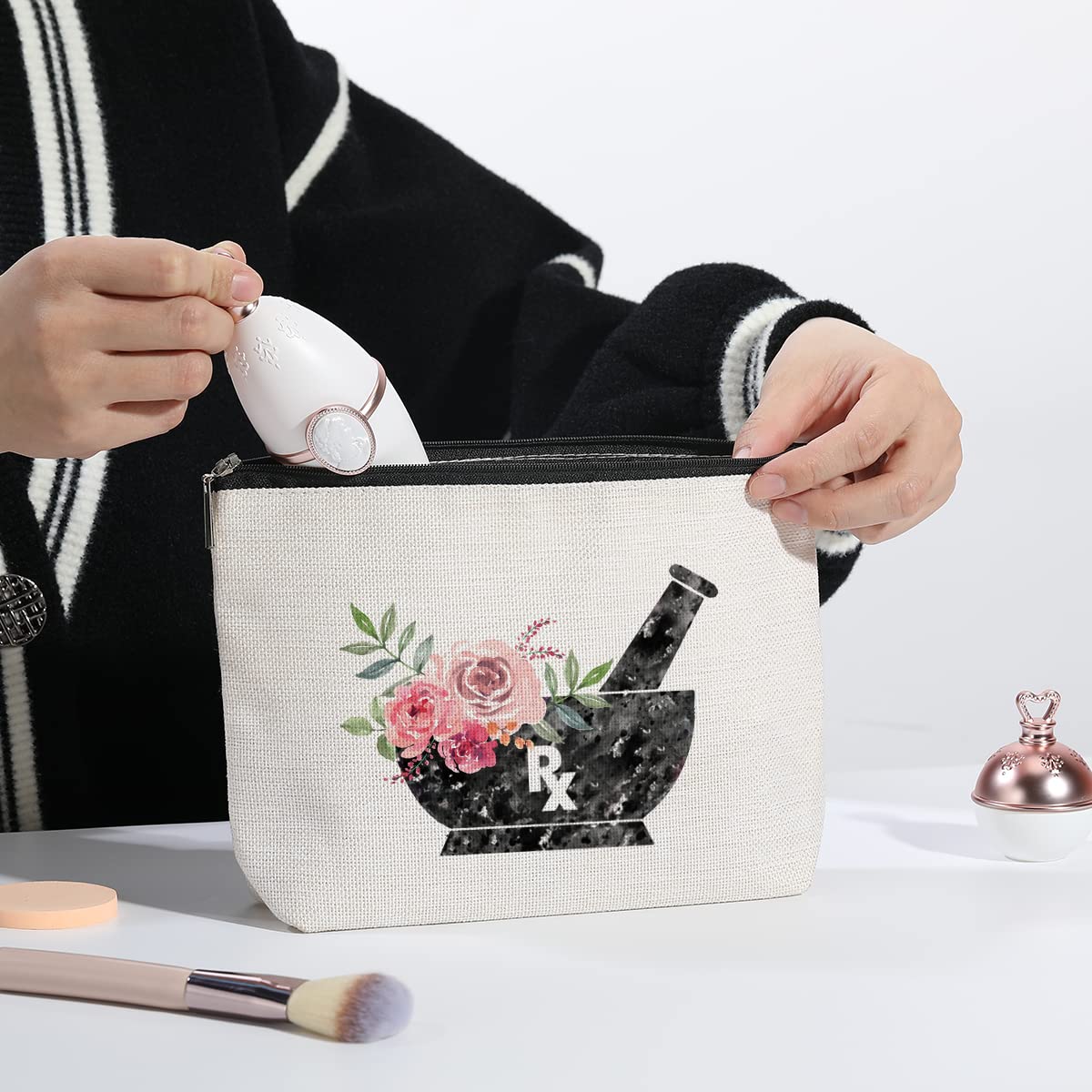 Pharmacist Gift for Women - Doctor of Pharmacy Graduation Gift Makeup Bag - Travel Toiletry Organizer & Zipper Pouch - Perfect for Pharmacy Students, Medical Professionals & Travel Essentials