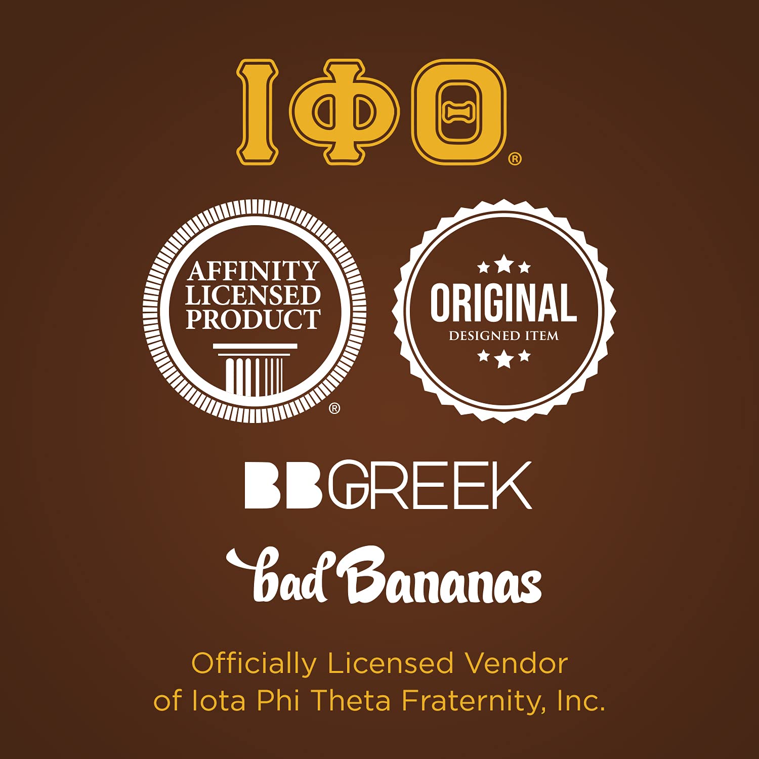 Bad Bananas Iota Phi Theta Official Licensed Travel Bag & Toiletry Organizer - Perfect for College, Greek Life & Fraternity Events