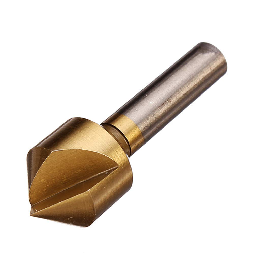 3PCS Single Flute 90 Degree Edge Chamfer Set Countersink Drill Bits - High Speed Steel HSS Tool for Woodworking, Metalworking & DIY Projects - Perfect for Countersinking Screws in Furniture, Cabinets and Metal Parts