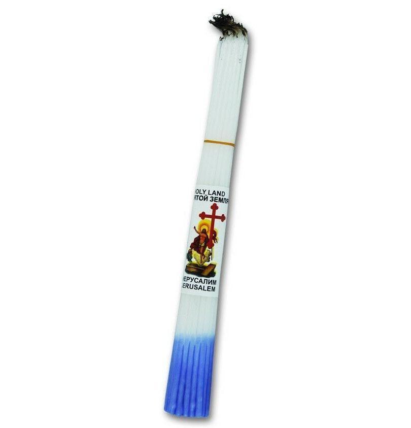 33 Thin Jerusalem Paraffin Candles Blessed in Jesus Church - Holy Fire Lit Religious Candles for Prayer, Meditation & Home Altar Decor