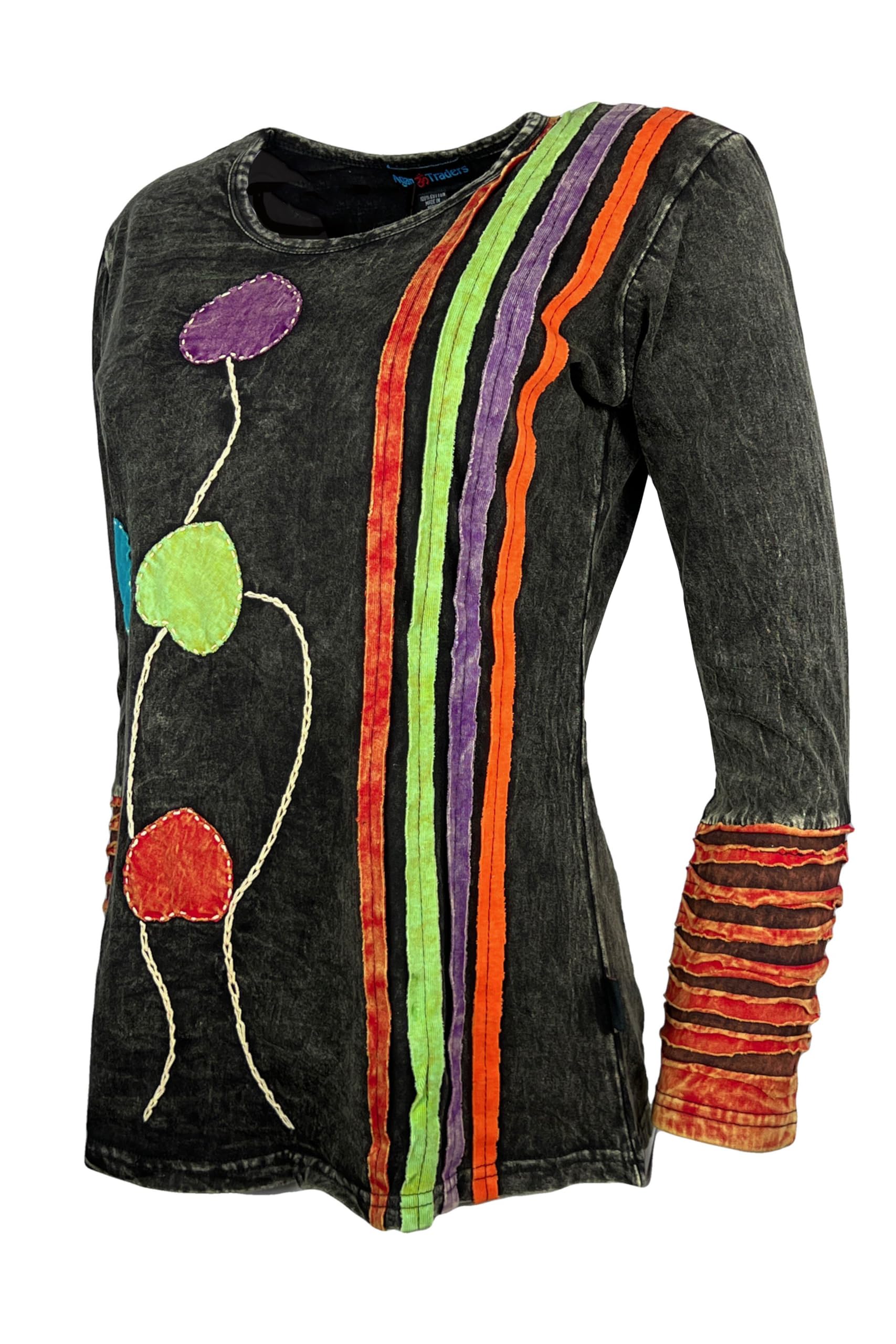 Agan Traders 2025 Spring Cotton Boho Bohemian Rib Top Blouse for Women | Casual & Party Wear | Flowy & Comfortable Tunic Shirt | Perfect for Beach, Vacation & Everyday Outfits