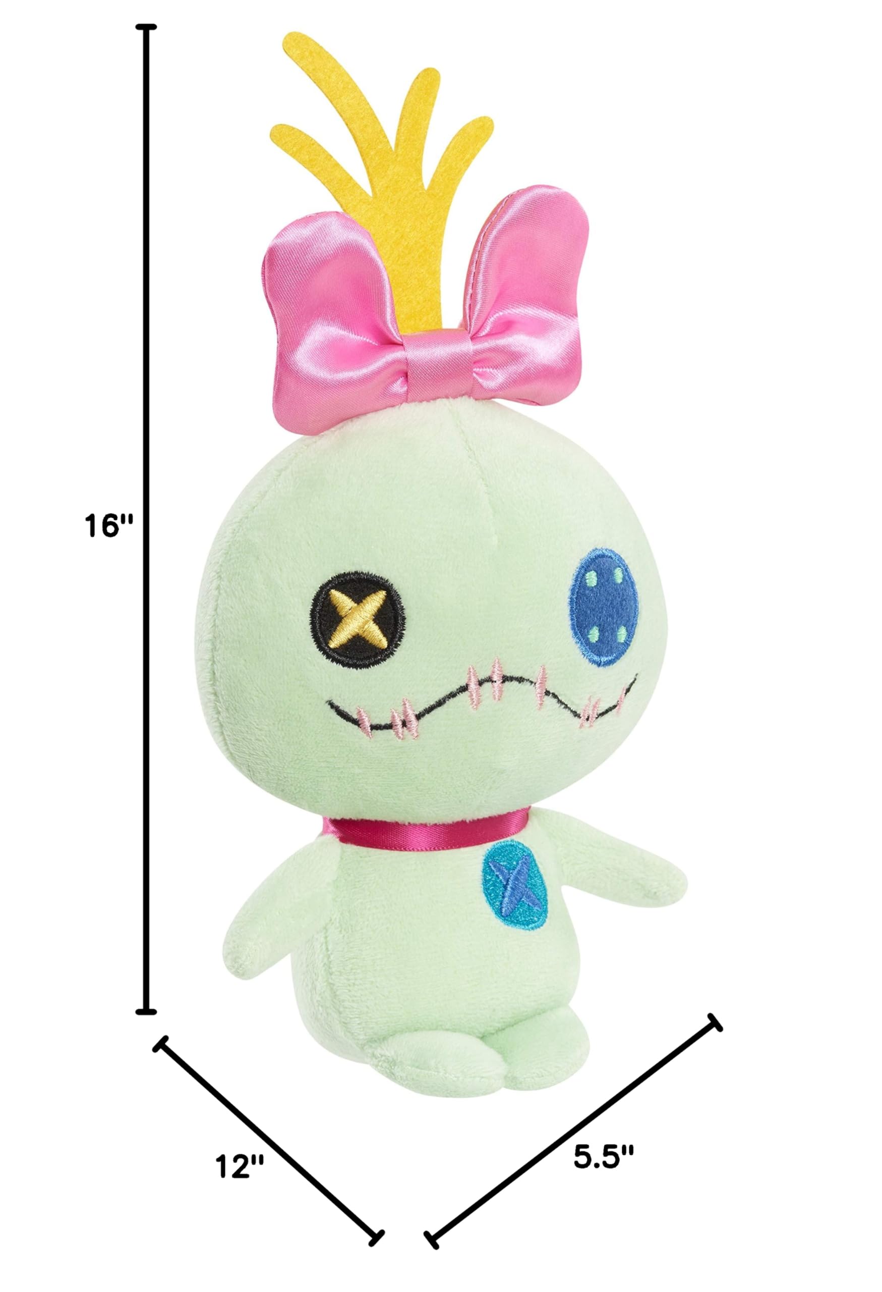 Disney Lilo & Stitch Scrump Plush Toy - Soft Stuffed Animal Bean Bag, Officially Licensed Kids Gift for Toddlers Age 2+ by Just Play | Perfect for Bedtime Cuddles, Nursery Decor & Disney Character Collectors