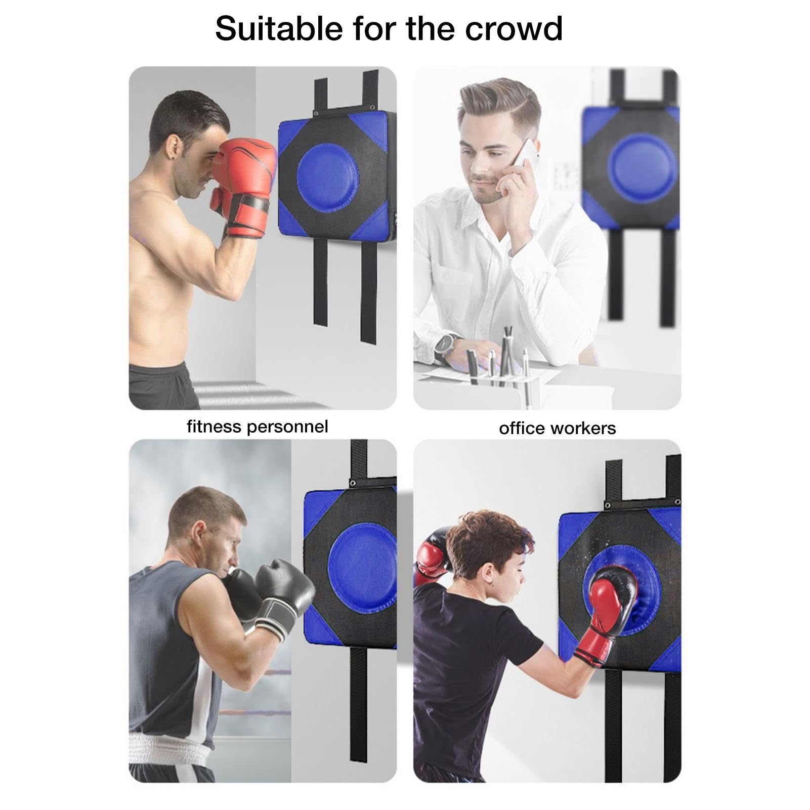 Wall Punching Pad for Boxing Training - Quiet PU Leather & High Elastic Sponge Punching Bag - Perfect for Home Gym, Martial Arts, and Fitness Workouts