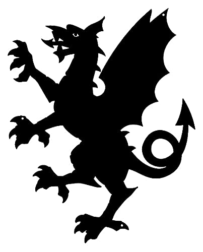 Handmade Dragon Laser Cut Metal Wall Art - 11.5×14.5 Inch Gothic Home Decor for Living Room, Bedroom & Office