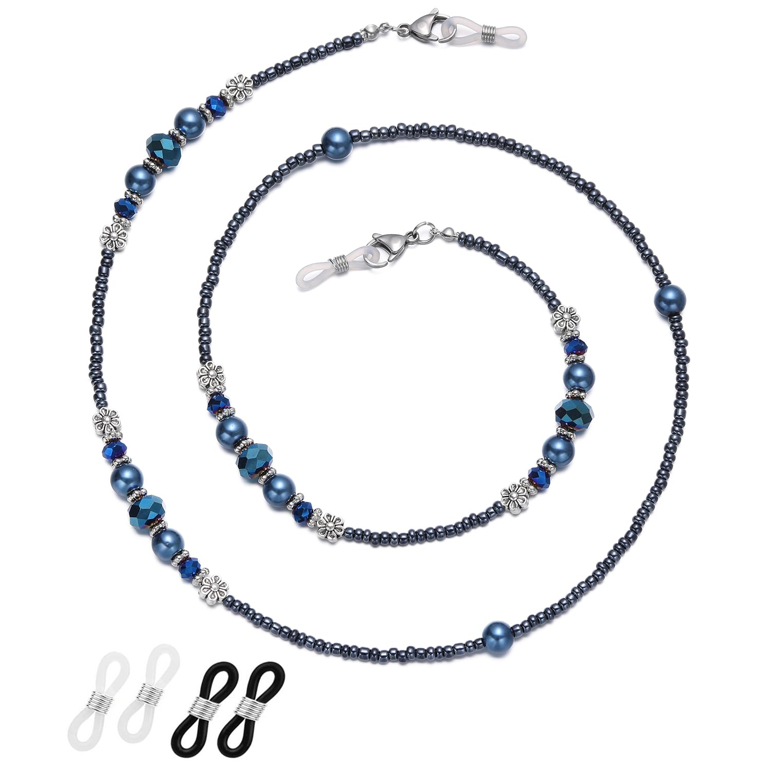 Stylish Beaded Eyeglass Chains for Women - Fashionable Glasses Holder Necklace with Adjustable Length | Perfect for Reading, Driving, Work & Outdoor Activities