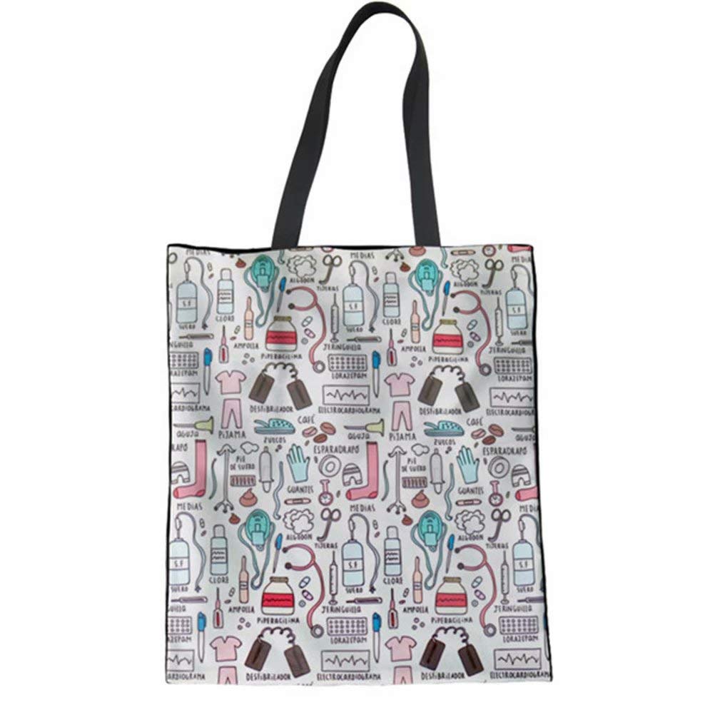 FOR U DESIGNS Women's Canvas Reusable Tote Bag - Eco-Friendly Shopping Tote & Book Bag for Women - Perfect for Groceries, Beach, Work & School