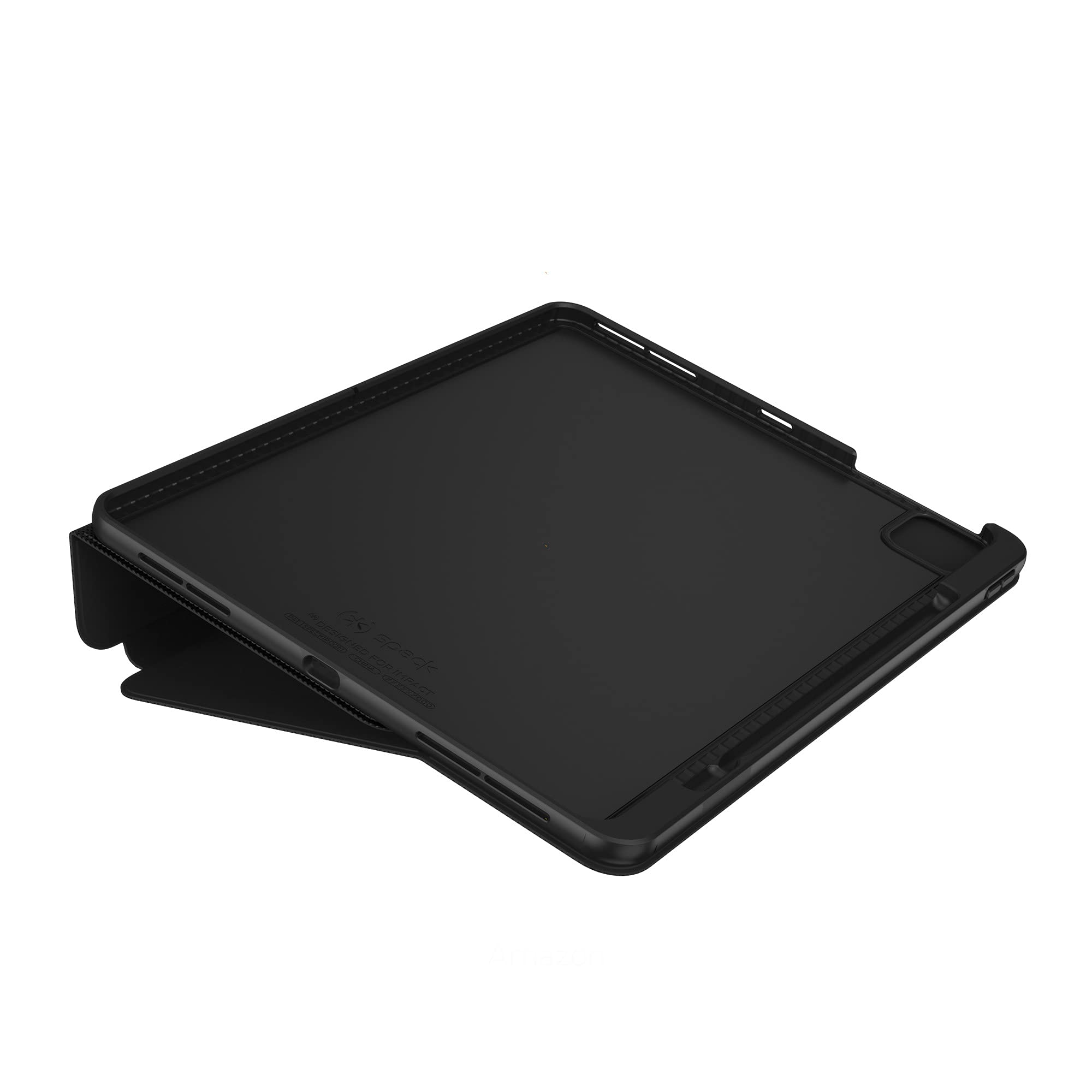 Speck Presidio PRO Folio Case for iPad Pro 12.9 Inch (2018-2022 Models) - Black with Microban Antimicrobial Protection - Perfect for Work, Travel & Home Use