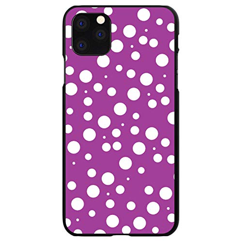 Fuchsia White Bubbles Polka Dots On Black Case
