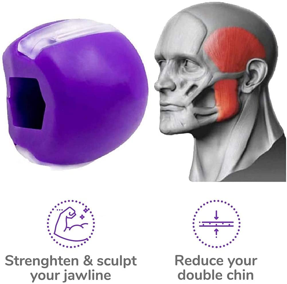 Kixre Jaw Exerciser for Double Chin Reduction & Jawline Definition - Face and Neck Muscle Toner for Men & Women | Improve Facial Contour & Slim Neck for Daily Workout & Beauty Routine