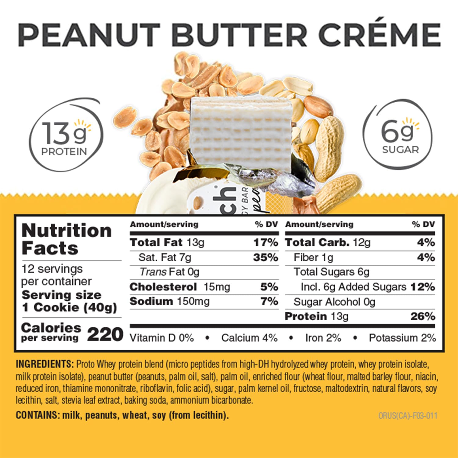 Power Crunch Protein Wafer Bars - High Protein Snack with Peanut Butter Creme Flavor, 1.4oz (12 Pack) | Low Carb Keto-Friendly Energy Bars for Workout Recovery, Hiking & On-the-Go Nutrition