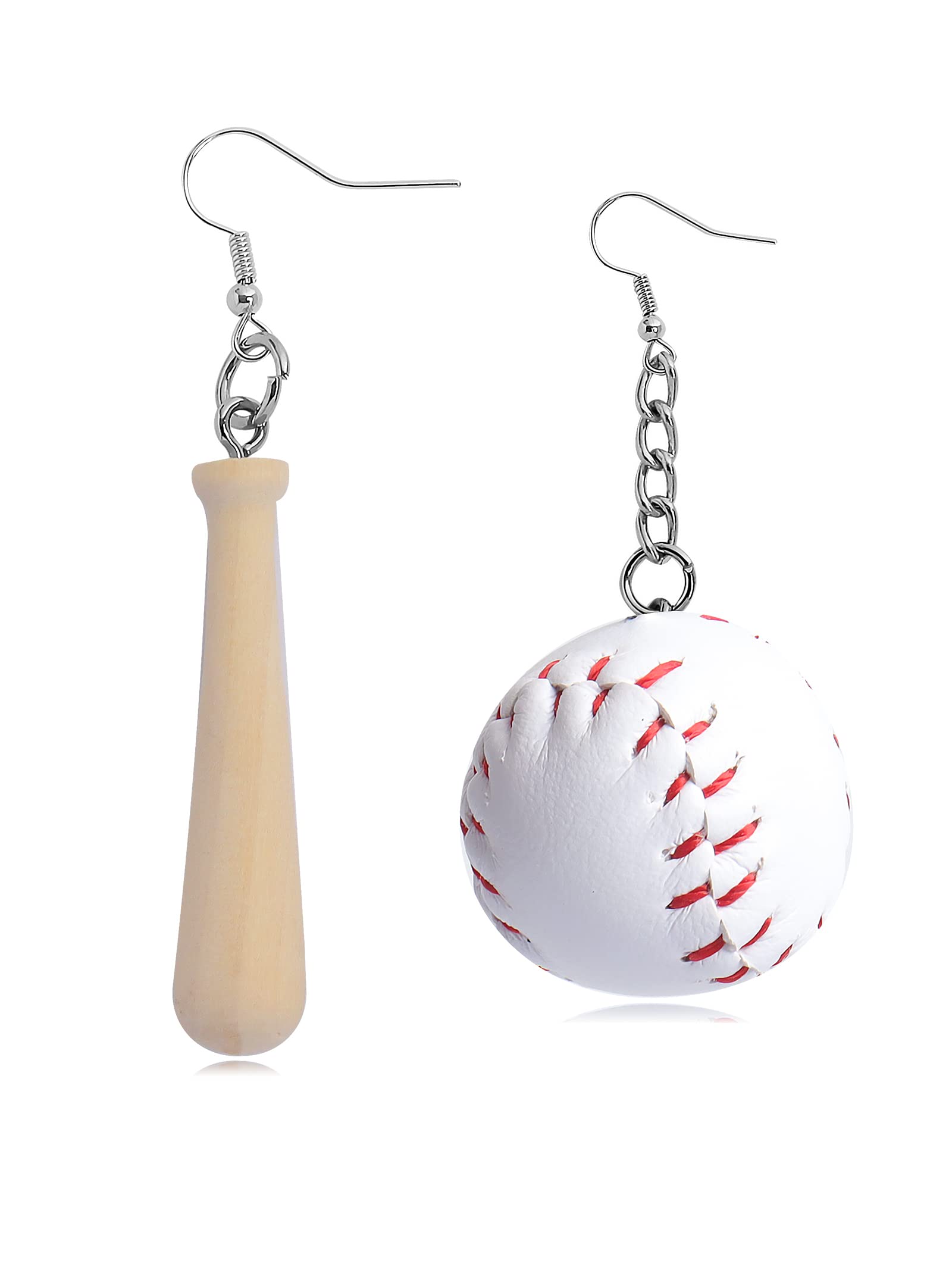 3D Baseball Dangle Earrings for Women - Stylish Baseball Jewelry Gifts for Moms & Baseball Lovers - Perfect for Games, Parties & Everyday Wear